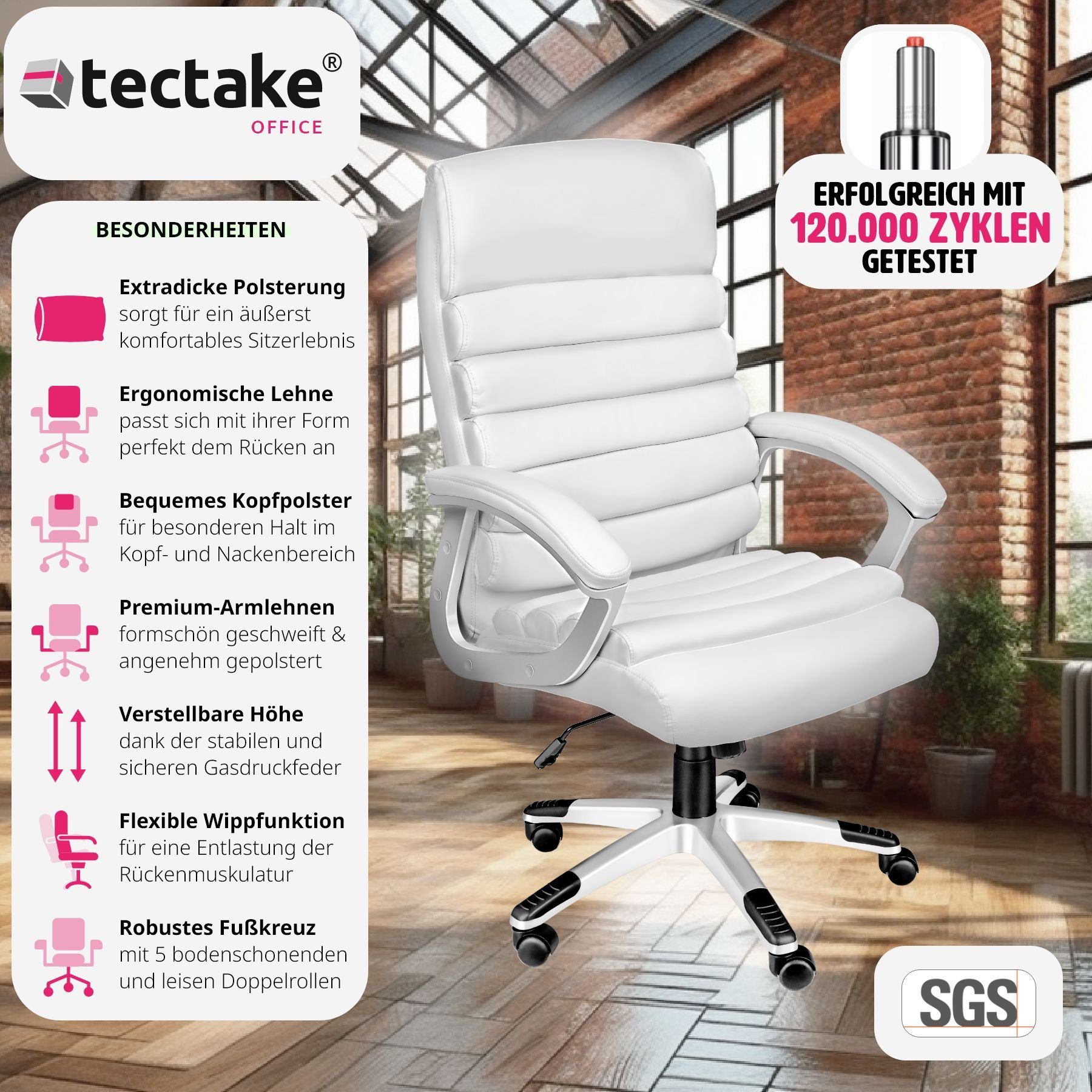 tectake Chefsessel Bürostuhl (Set, 1 St), günstig online kaufen