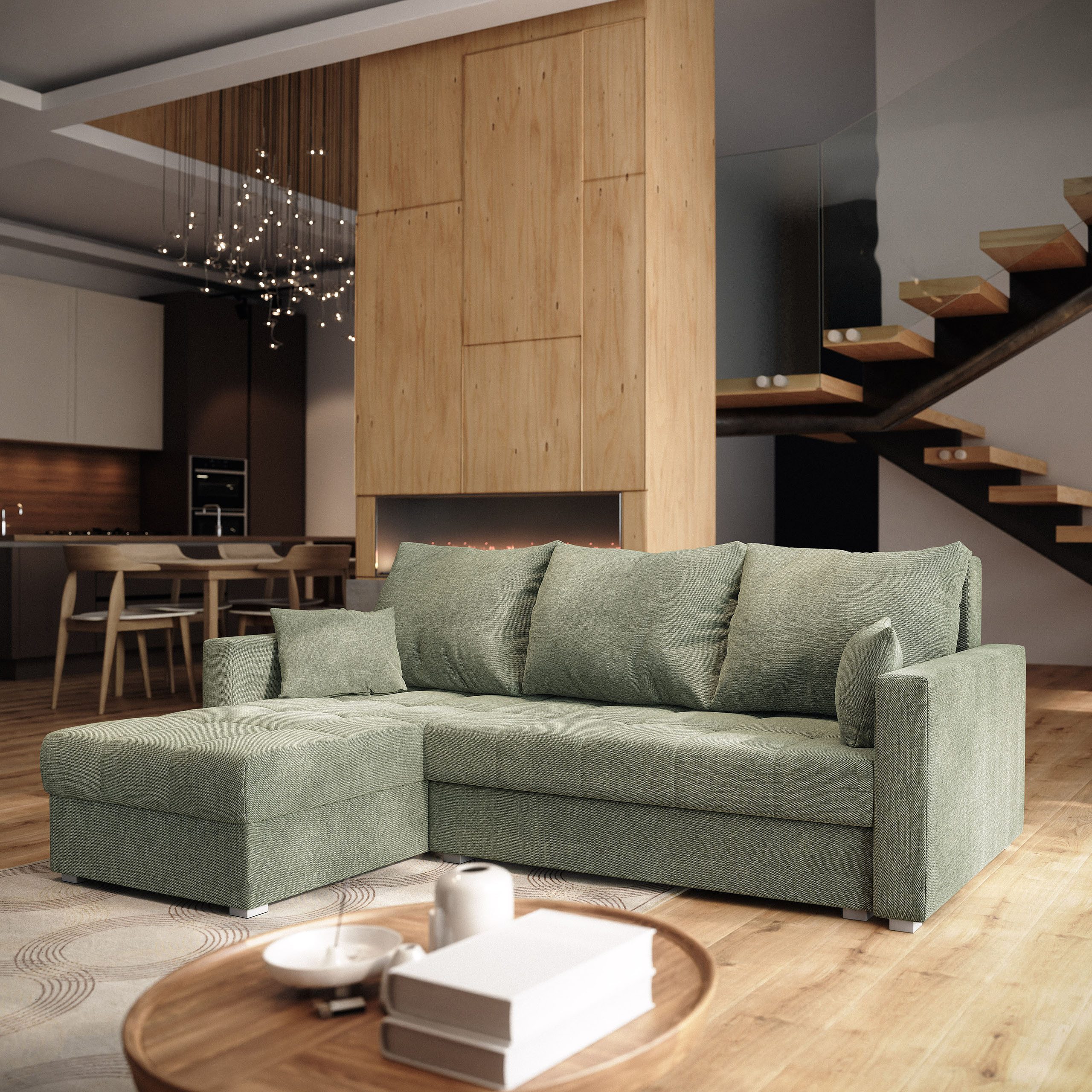 Masseno Ecksofa NIDA mit Schlaffunktion L-Form, günstig online kaufen