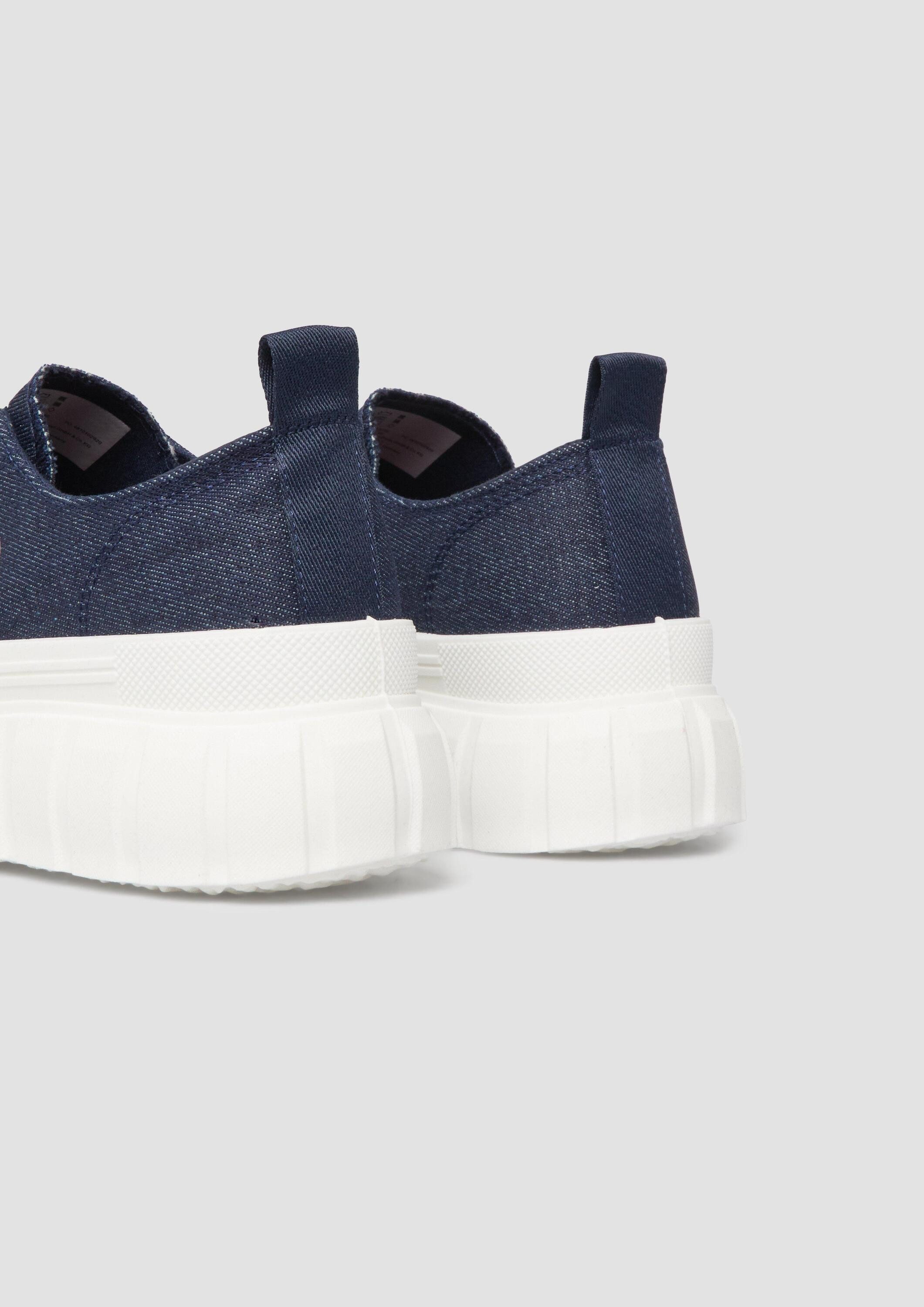 s.Oliver Sneakers Sneaker Textil-Sneaker mit Plateau-Sohle