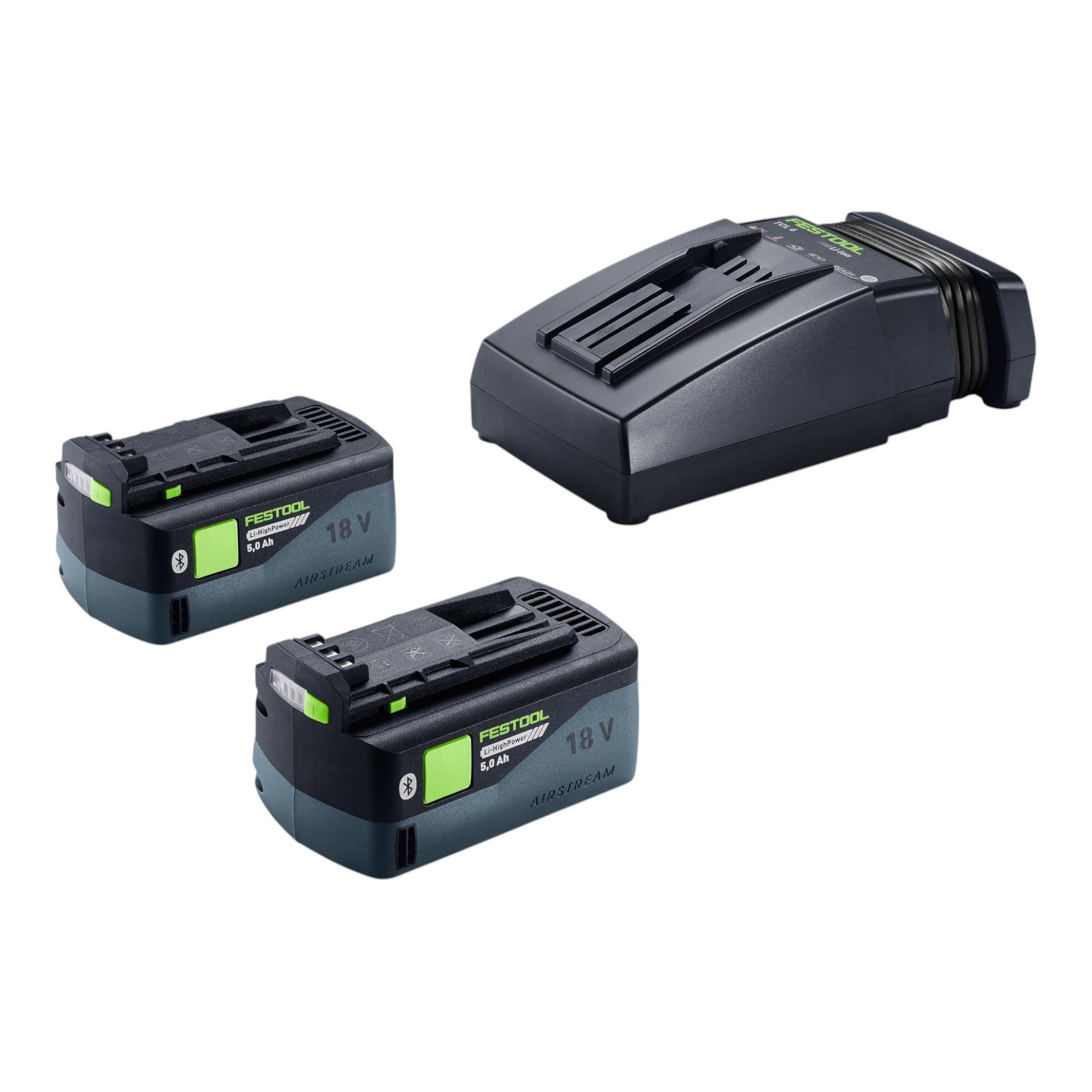 FESTOOL 18V 2xHP5,0/TCL6 Energie Set 18 V 2x HighPower Akku 5,0 Ah + TCL 6 Akkupacks