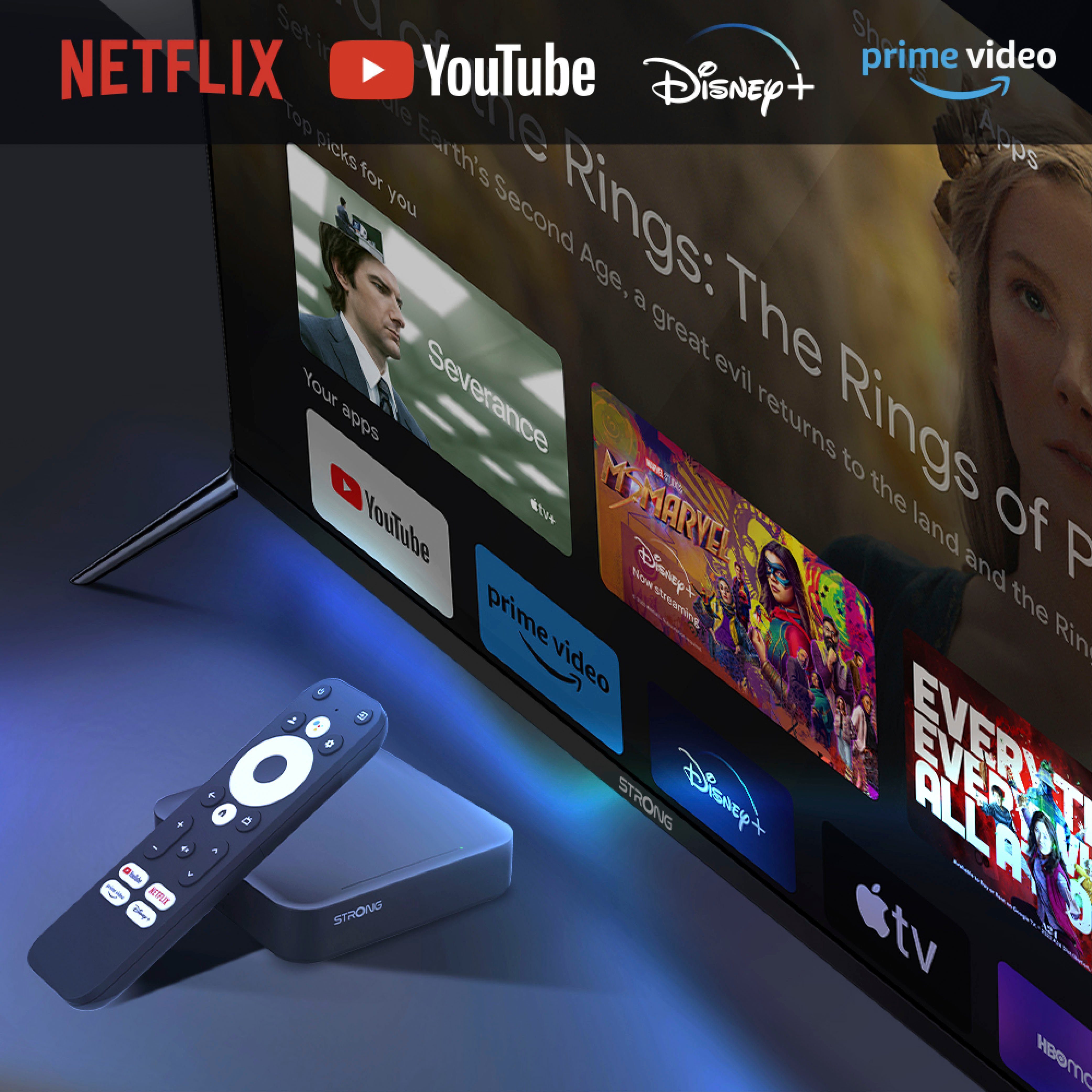 Strong Streaming-Box LEAP-S3, 4K UHD Google mit Box TV Android 11