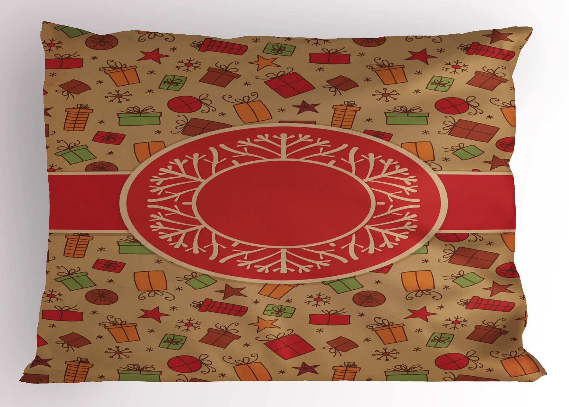 Gedruckter King Kissenbezug, Geschenke Dekorativer Schnee (1 Abakuhaus Weihnachten Stück), Standard Size Kissenbezüge