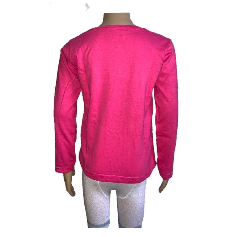 "Barbie", Schriftzug Langarm- Größen pink, farbigem T-Shirt Shirt, EplusM mit 104