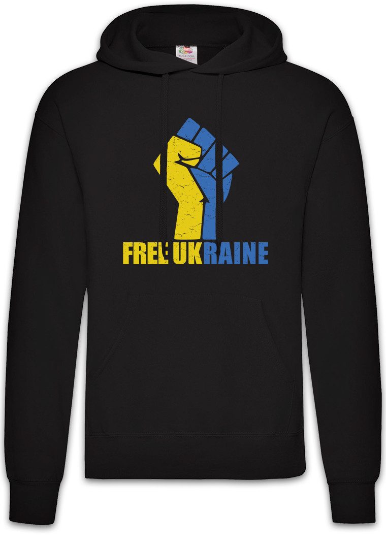 Hoodie Free Ukraine Fist Herren Hoodie Against War Widerstand Fahne Faust