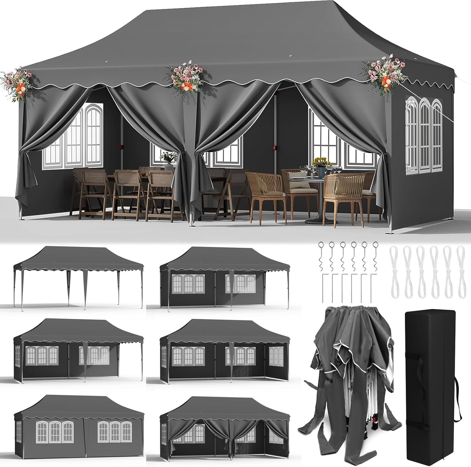 TLGREEN Faltpavillon 3x6 Pavillon Wasserdicht Stabil, günstig online kaufen