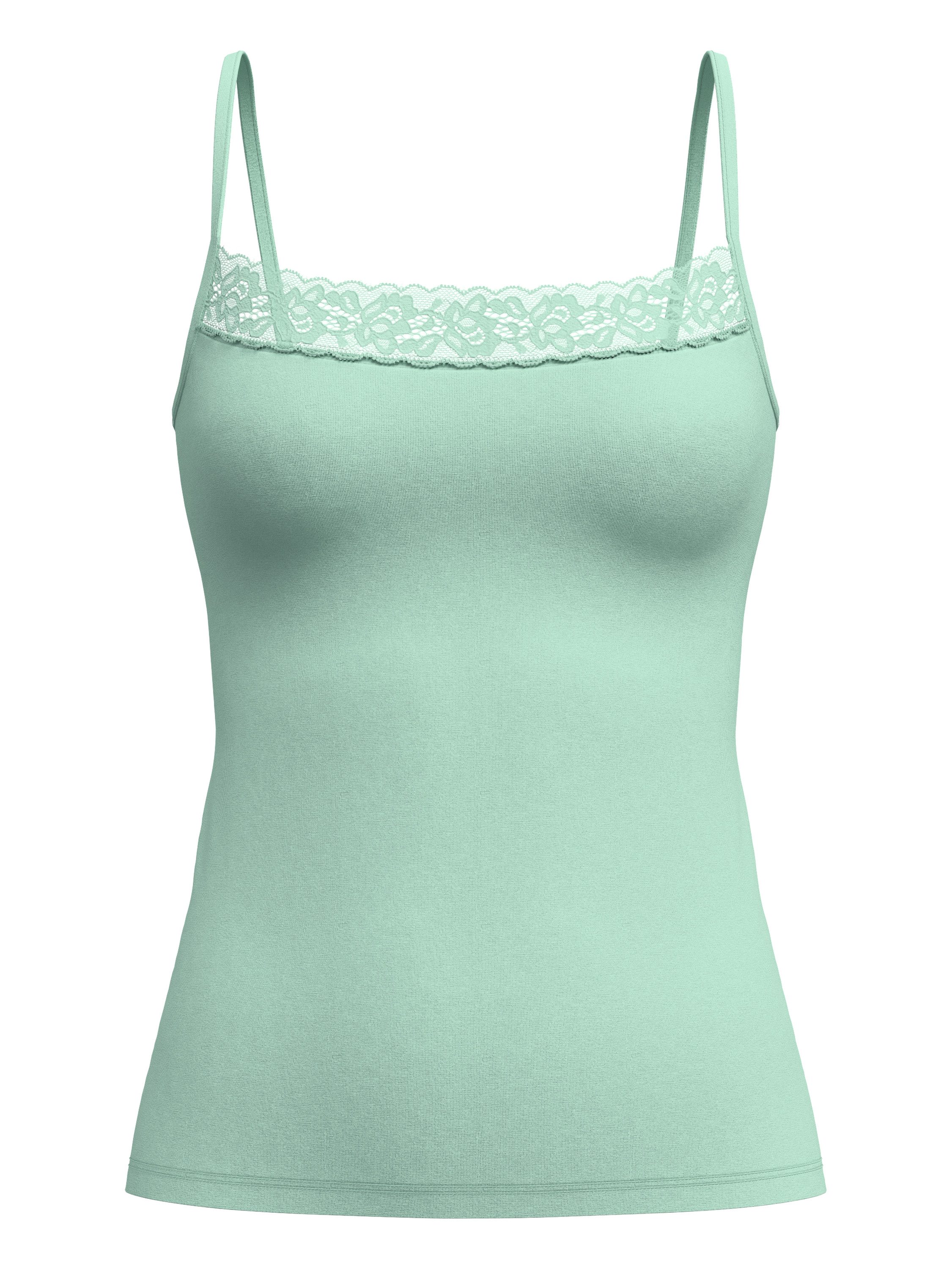 CALIDA Spaghettitop Natural Comfort Lace Damen (1-tlg) mit Spitze am Ausschnitt, verstellbare Träger, funktionell
