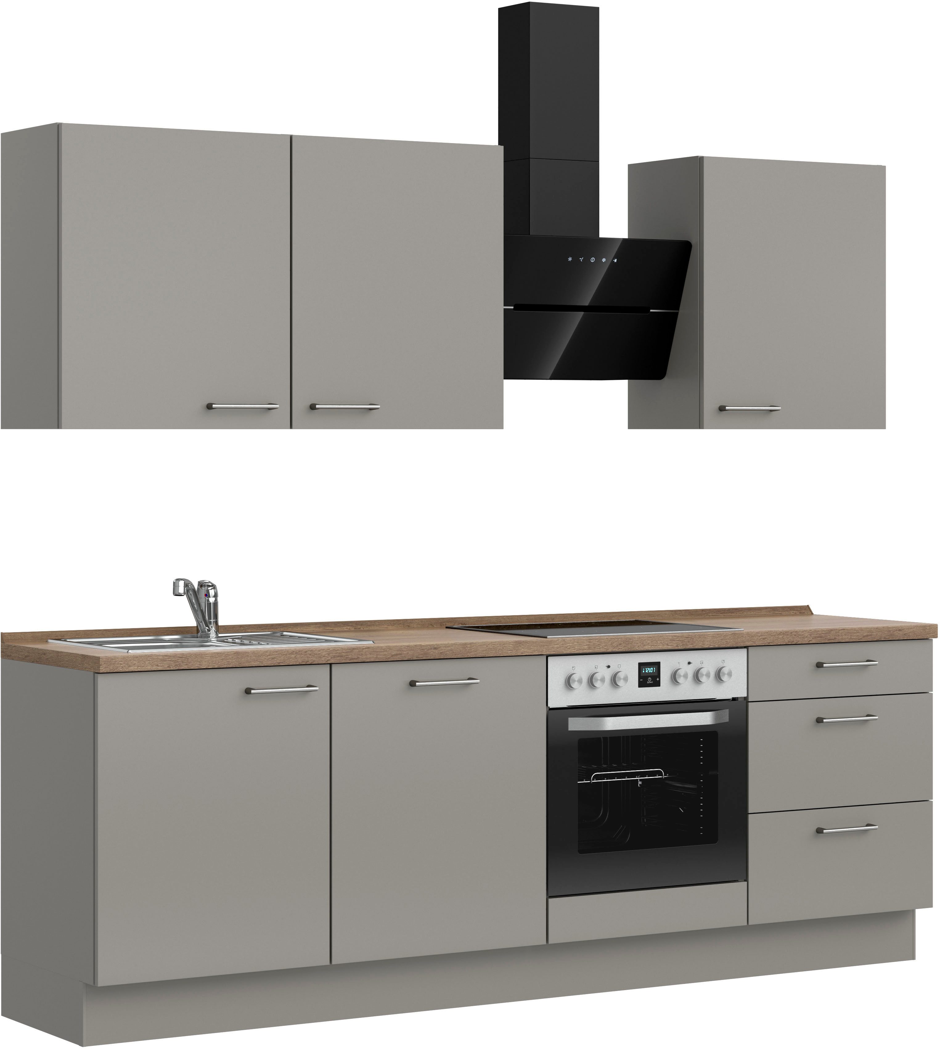 Küchenzeile "Laser II", Ausrichtung wählbar, Breite 240 cm