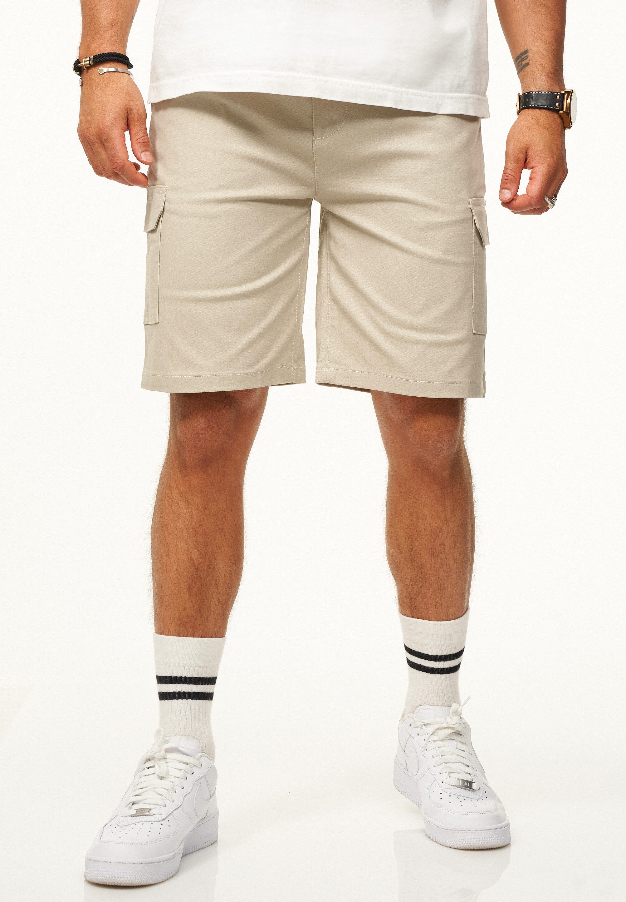 SOULSTAR Cargoshorts mit Stretchanteil Kurze Hose für Herren Regular-Fit Bermuda mit Elasthan-Anteil Sommershorts