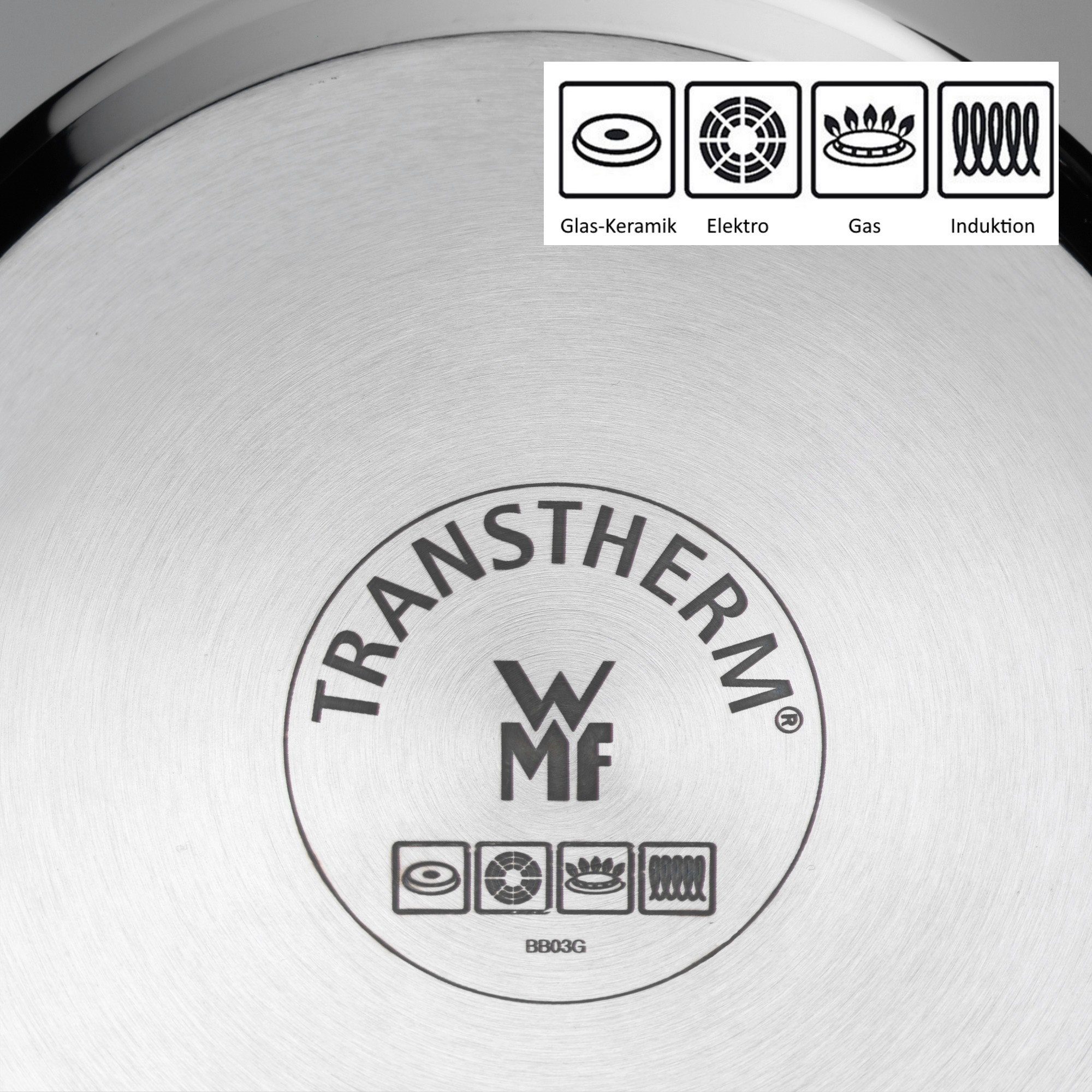 WMF Bräter, Cromargan® Edelstahl Pfanne Liter induktionsgeeignete Rostfrei (1-tlg), als 8,5 nutzbar, 18/10 Deckel