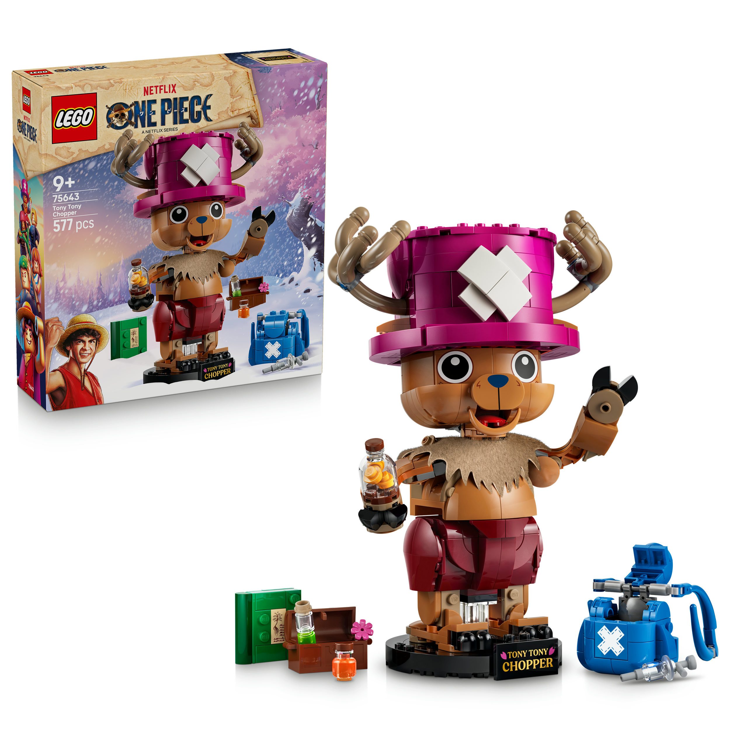 LEGO® Tony Tony Chopper (75643), LEGO ONE PIECE Konstruktionsspielsteine, (577 St), Made in Europe