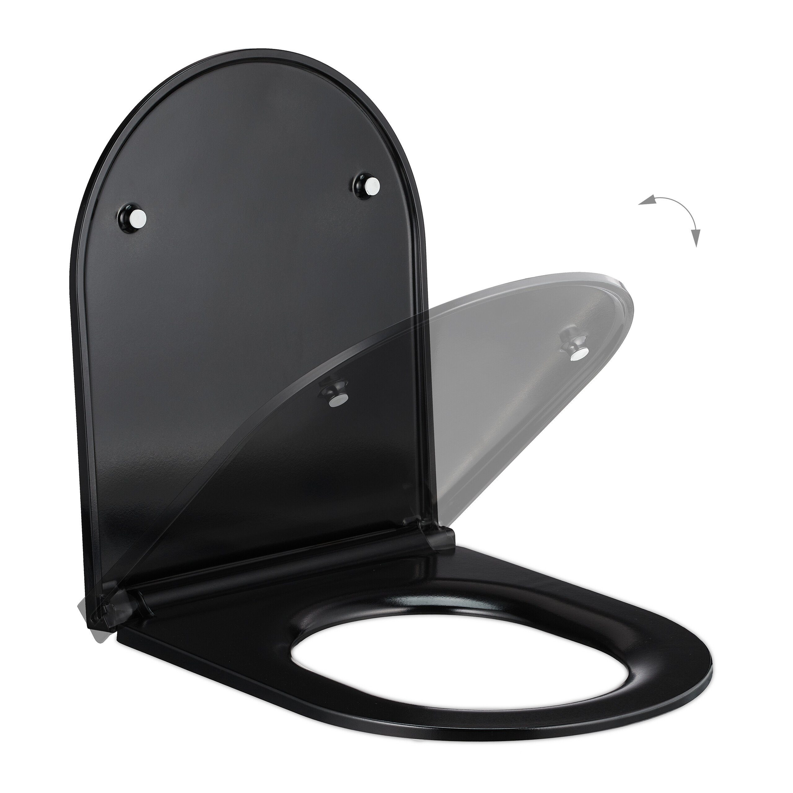 relaxdays WC-Sitz Toilettendeckel mit Absenkautomatik