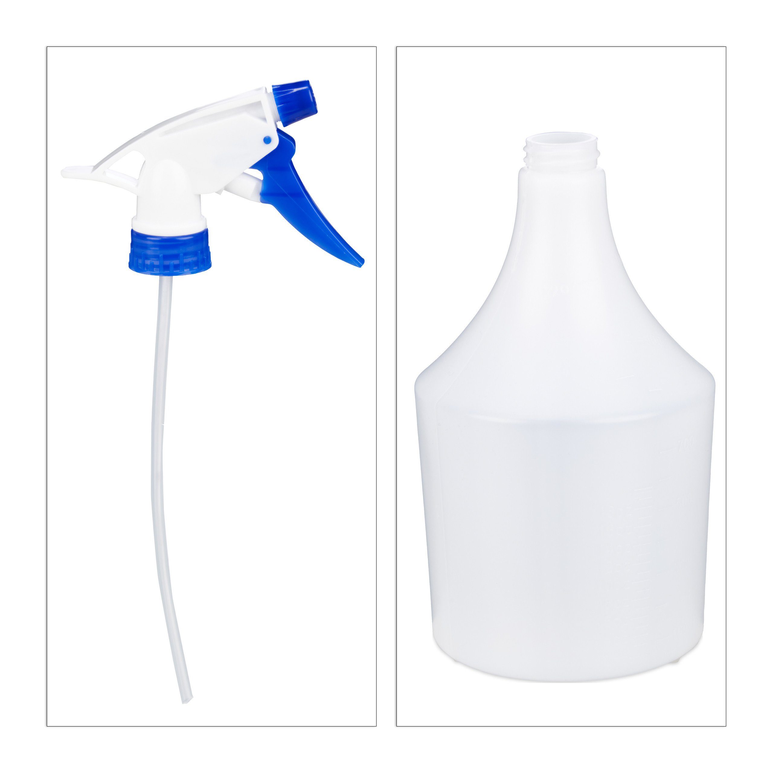 relaxdays Sprühflasche 24x Sprühflasche in Blau