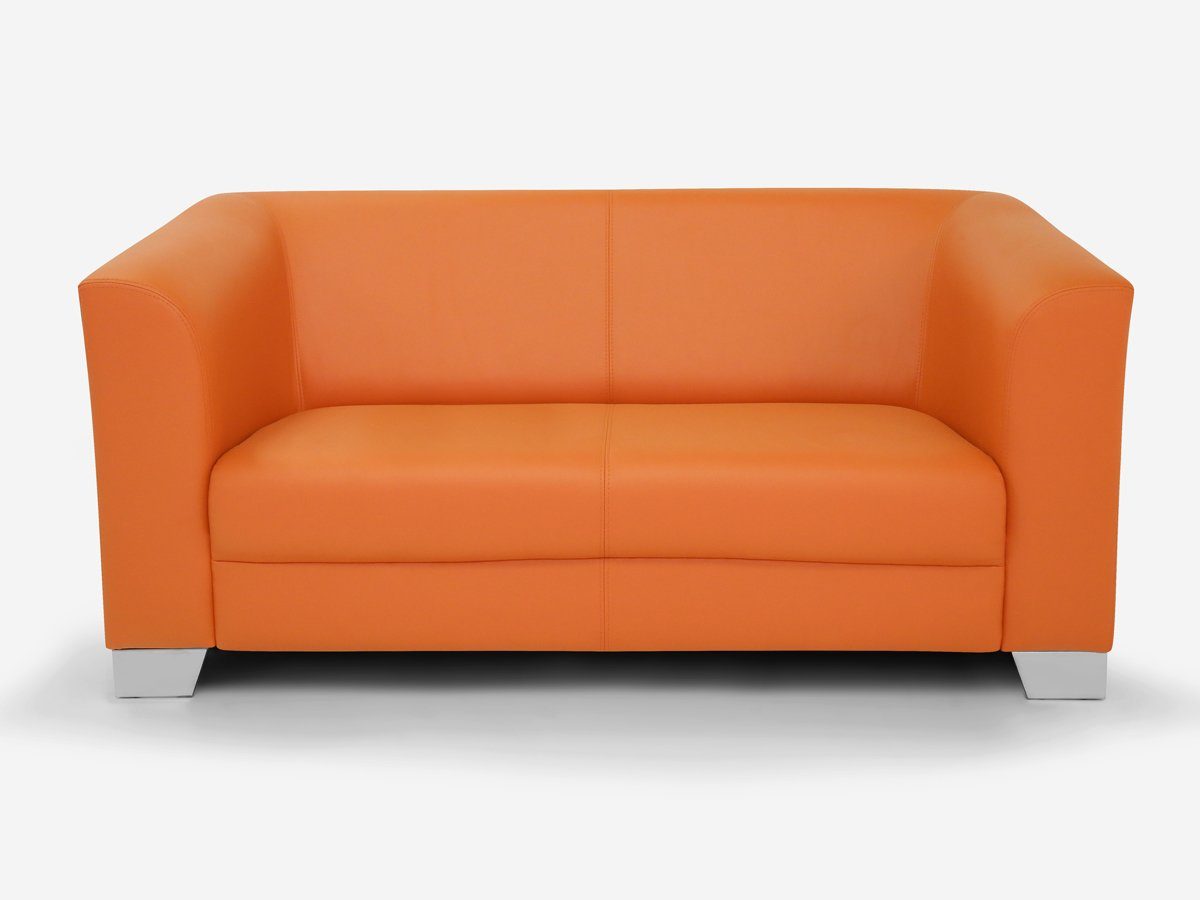 orange Sofa Sofa CHICAGO 2-Sitzer Moebel-Eins