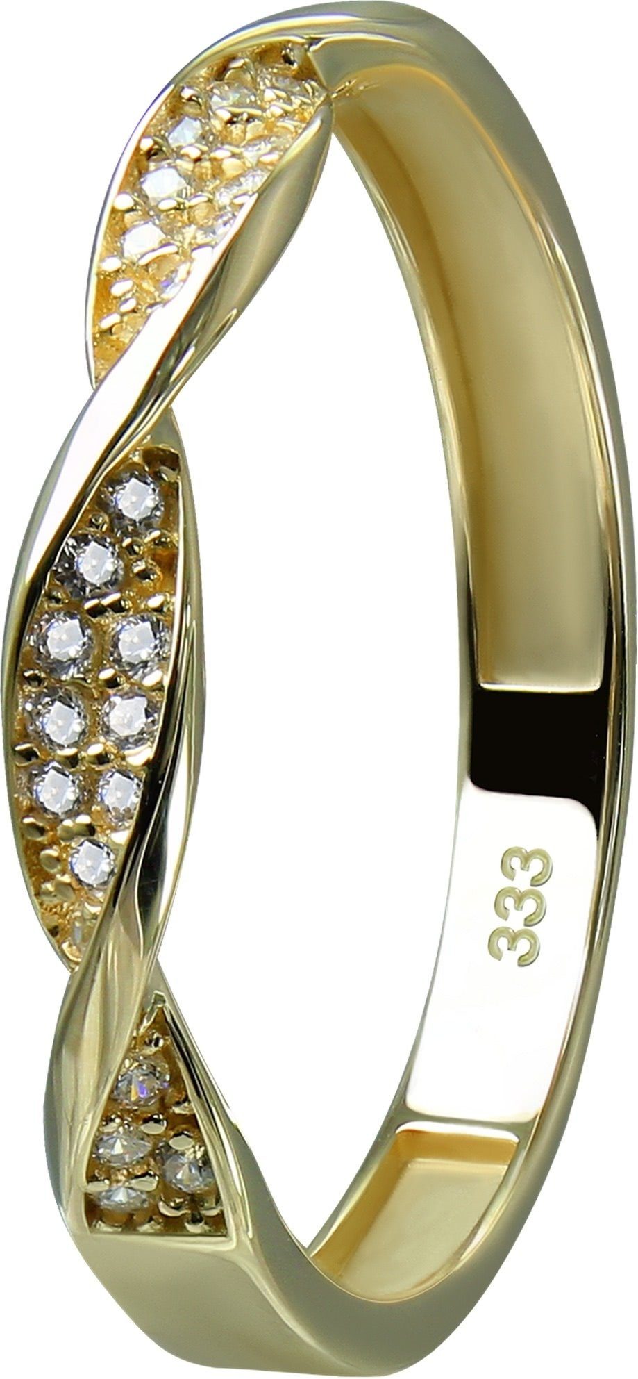 GoldDream Goldring GoldDream Gold Ring Twisted Gr.60 (Fingerring), Damen  Ring Twisted 333 Gelbgold - 8 Karat, Farbe: gold, weiß