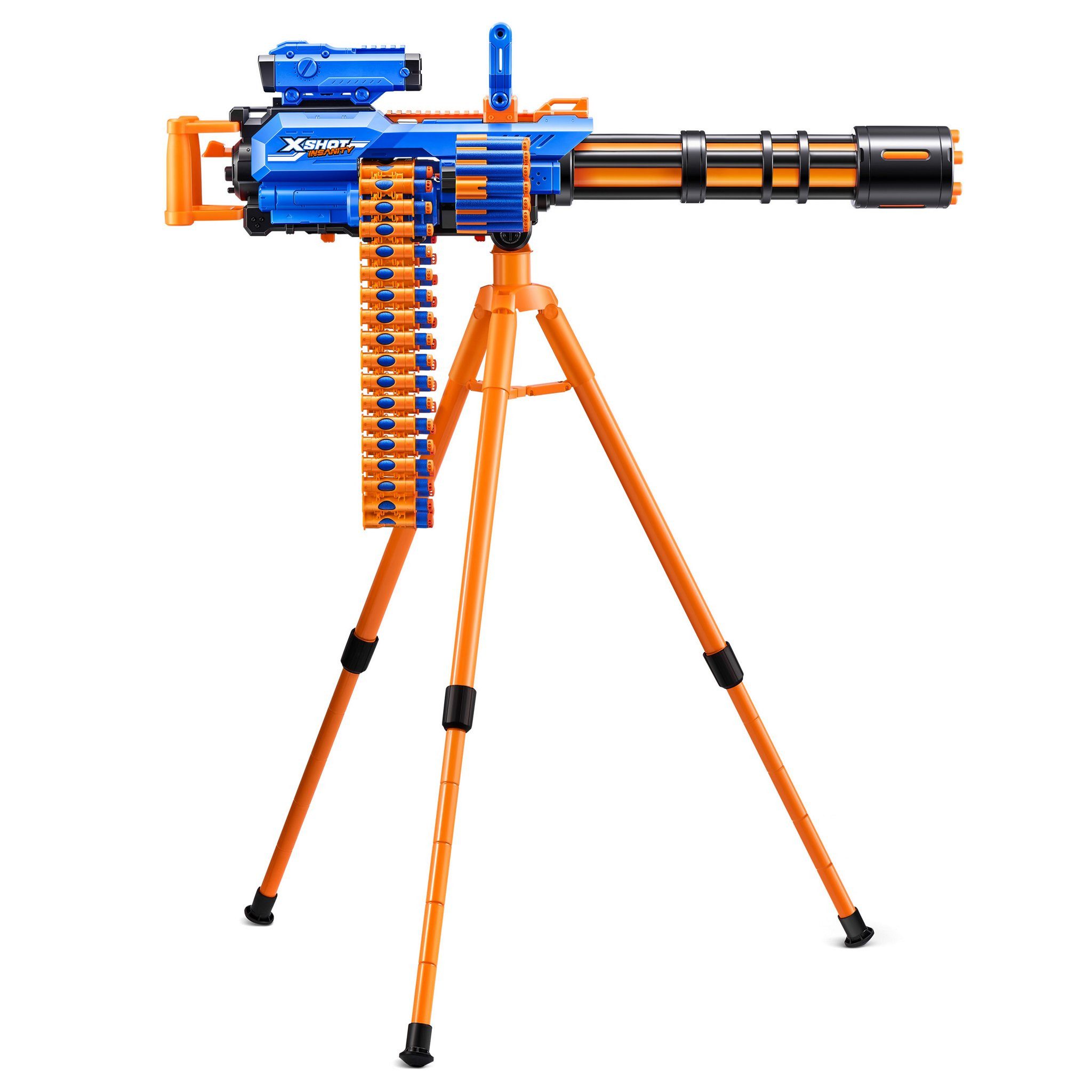 ZURU Kostüm Insanity Rage Fire - Blaster motorisiert 72 Darts, X-Shot INSANITY Rage Fire Gatling-Blaster mit 72 Darts