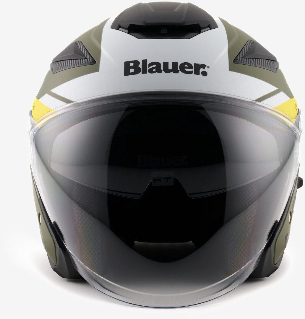 Blauer Motorradhelm JJ-01 Jethelm, vorbereitet für Kommunikationssystem,Notfallsystem-Polsterung (EQ