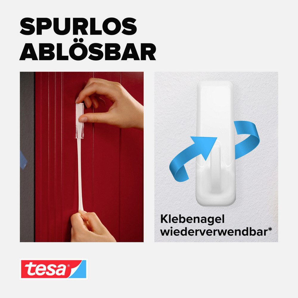 tesa Klebehaken tesa Powerstrips XL Klebehaken Rechteckig Weiß Inhalt: 1 St., (Powerstrips XL)