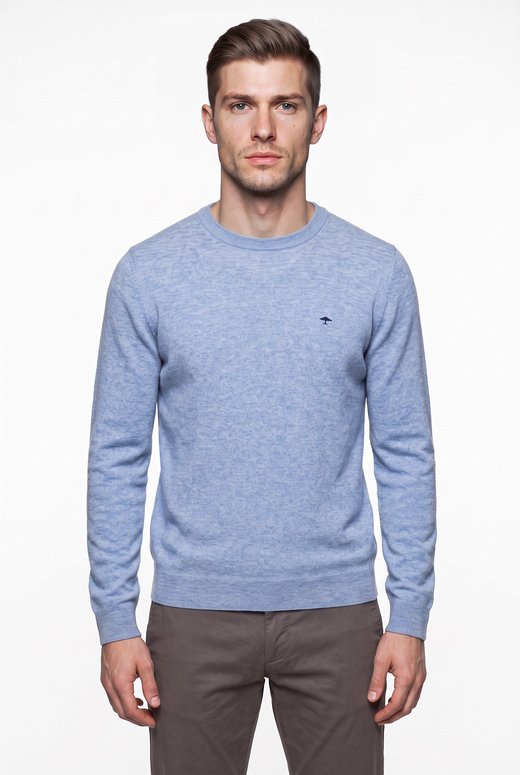 FYNCH-HATTON Strickpullover mit hochwertigem Kaschmiranteil, Rundhals, Casual Fit