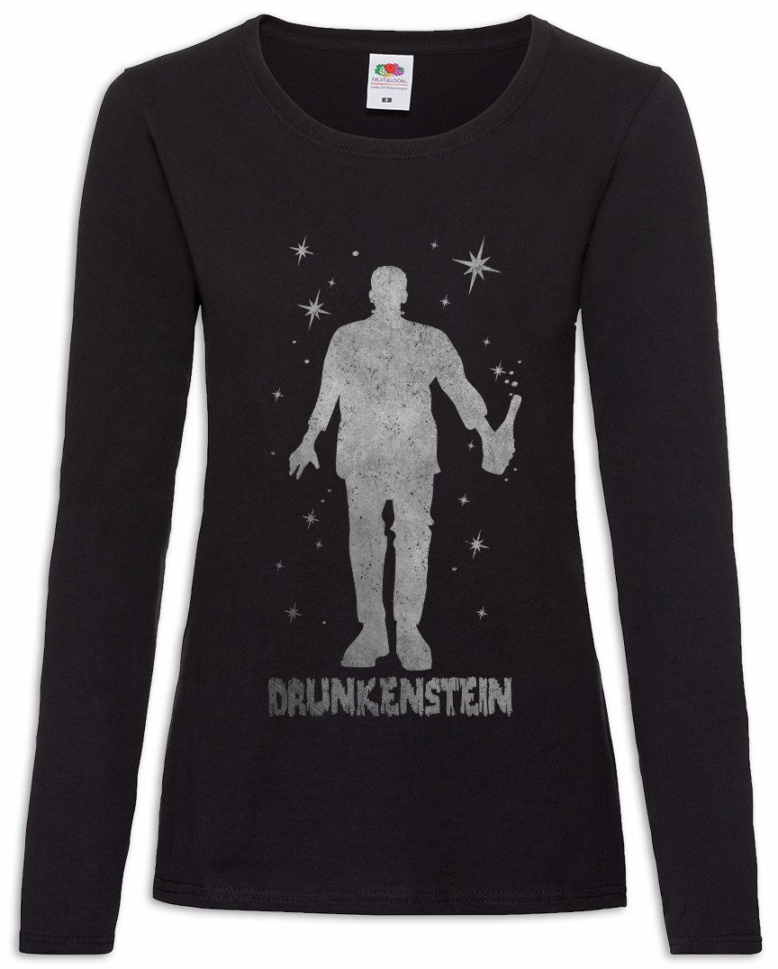 Langarmshirt Drunkenstein Damen Langarmshirt Bier Besoffen Karneval Fasching Kostüm