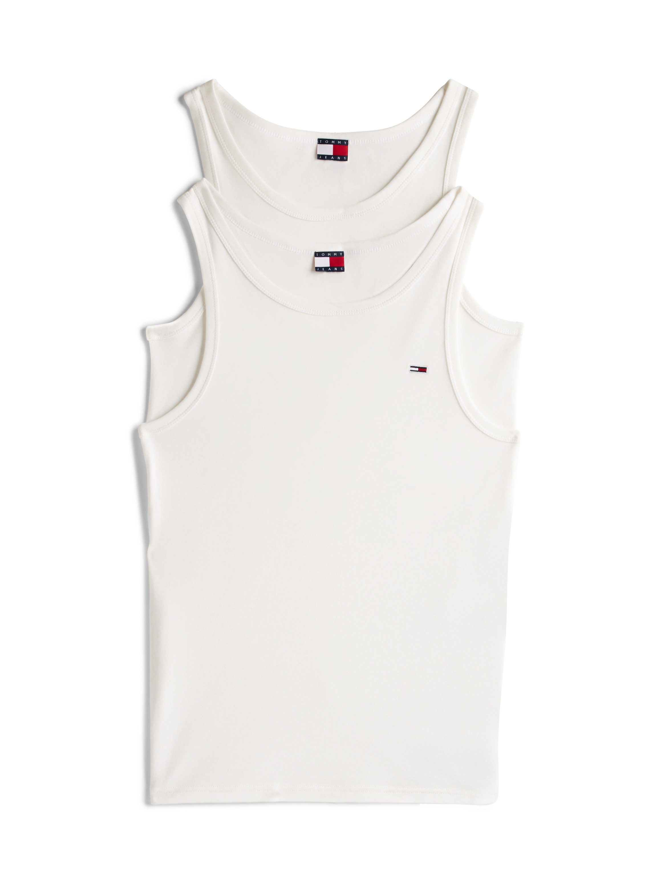 Tommy Jeans Tanktop TJM XSLIM 2PCK RIB TANK EXT (Packung, 2-tlg., 2er) mit gerippter Struktur
