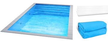 Poolomio Pool Styroporpool Set Basic - 600 x 300 x 150 cm - mit Innenfolie und Zubeh (Styropor Pool Bausatz)