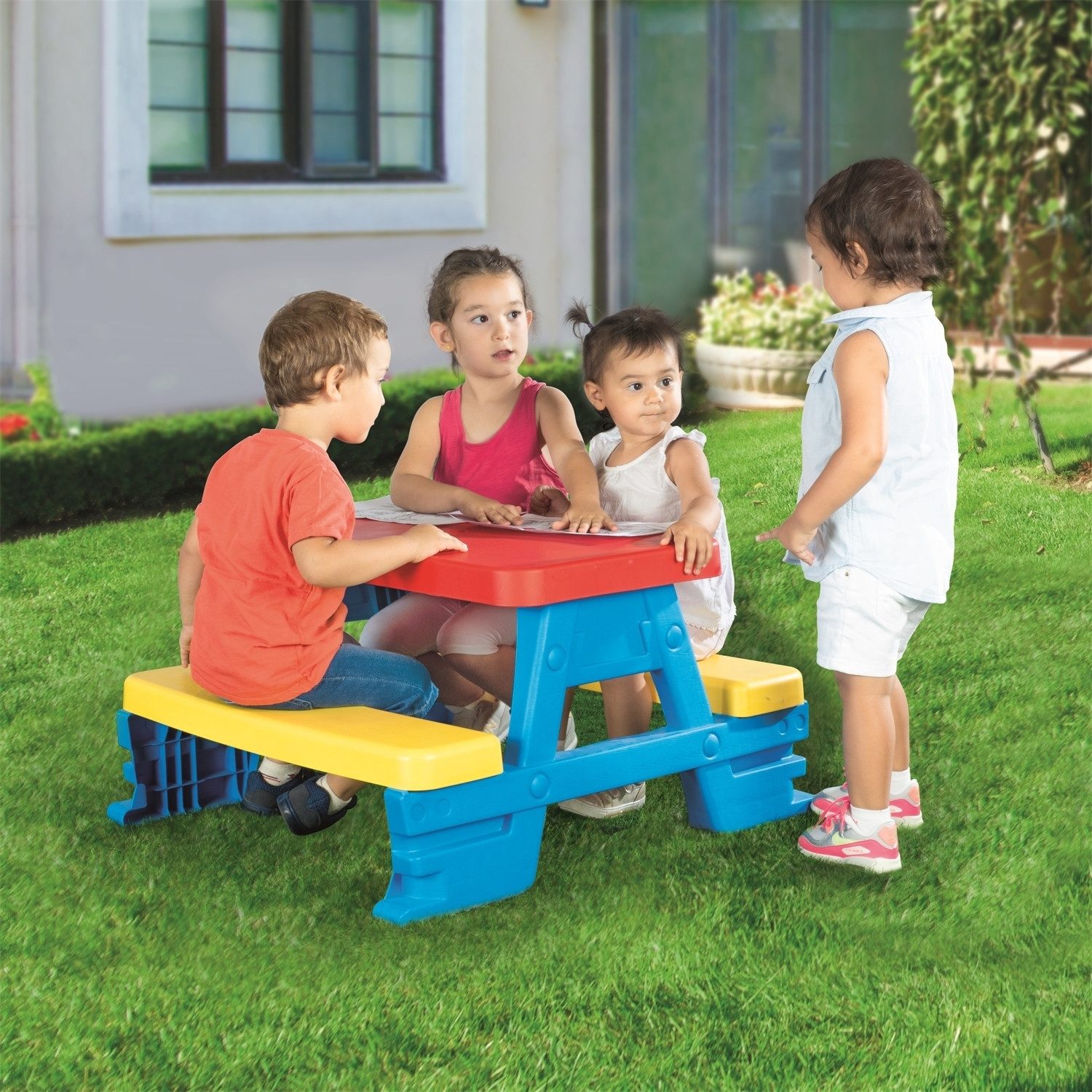 DOLU Kindertisch 3008 Picnic Tisch für 4