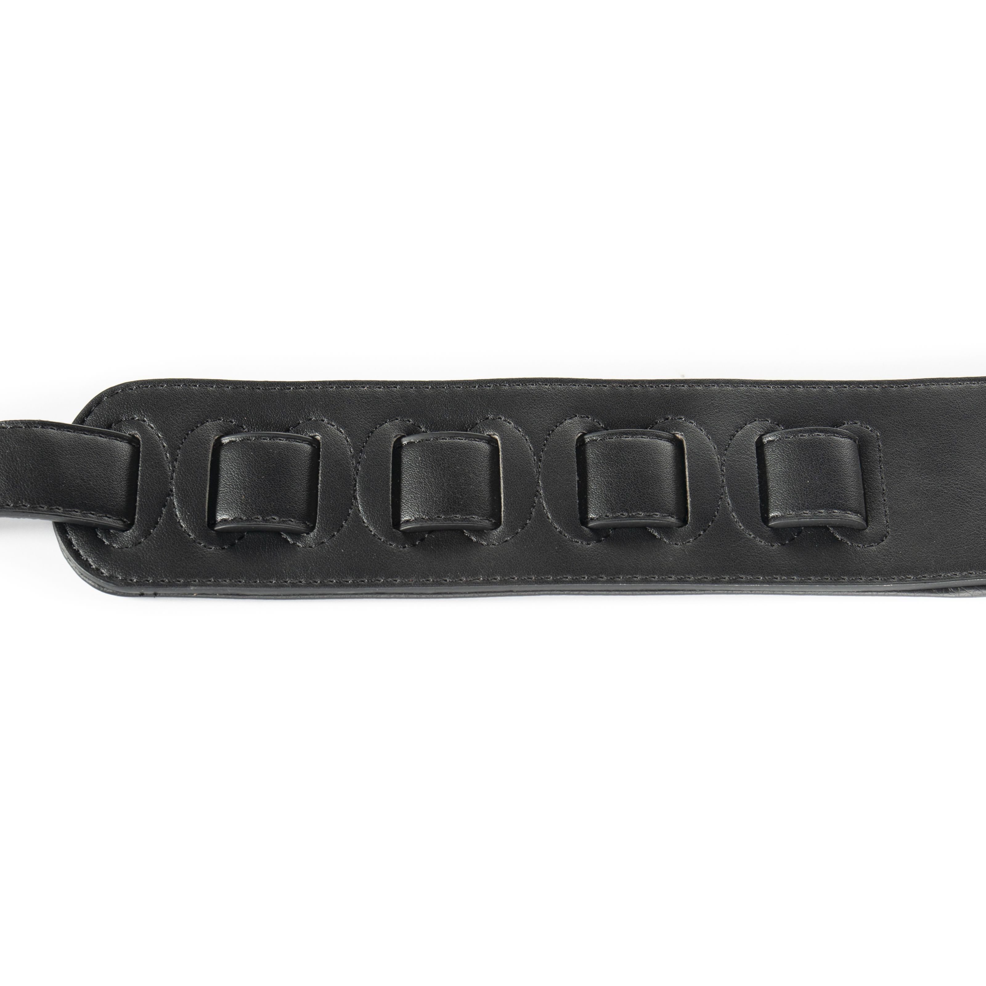 FAME Gitarrengurt, Gitarrengurt aus Leder, 7 cm Breite, Peacock-Verzierung