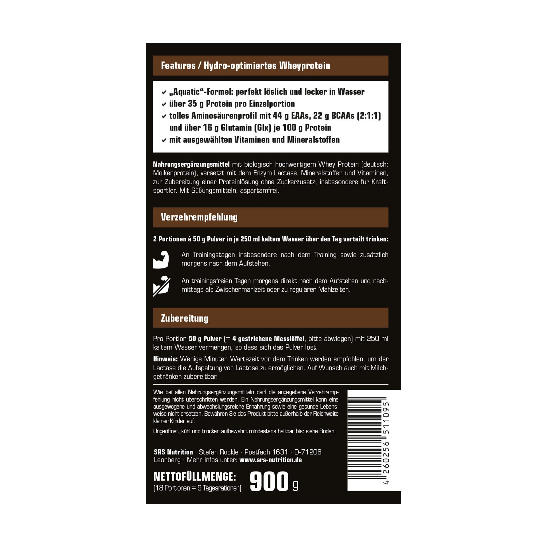 SRS™ SRS Supreme Whey - 900 g - Dose Pulver