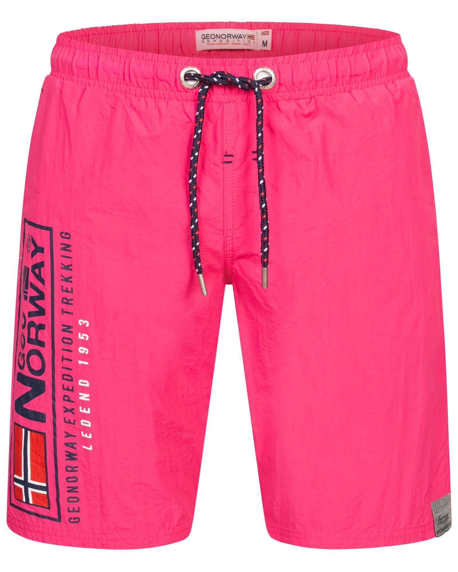 Geographical Norway Badeshorts Herren Bade Hose Bade Shorts Schwimm Shorts Sommer Lang Bermuda Beach Pink