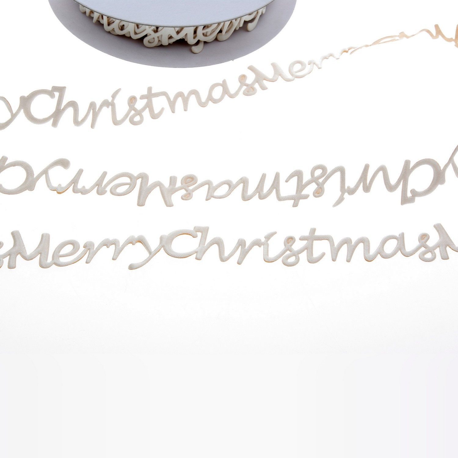 Deko AS Dekoband Selbstklebende Bordüre 'Merry Christmas' - Creme - 25 mm - 9 m -