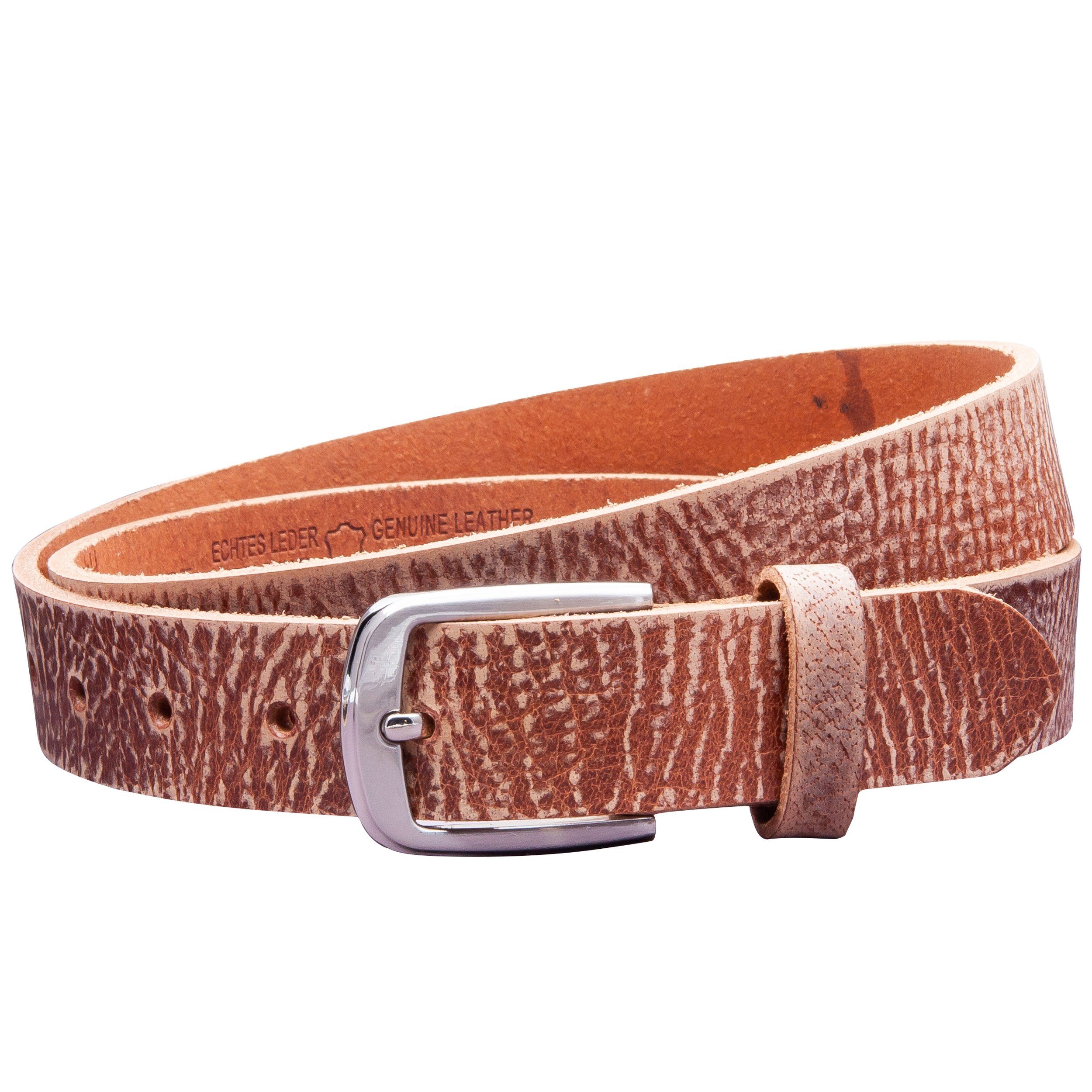 COLOGNEBELT Ledergürtel OM315-GE-Rustikal MADE IN GERMANY, Rustikal Kürzbar, 100 % Echtleder, Aus einem Stück, Unisex