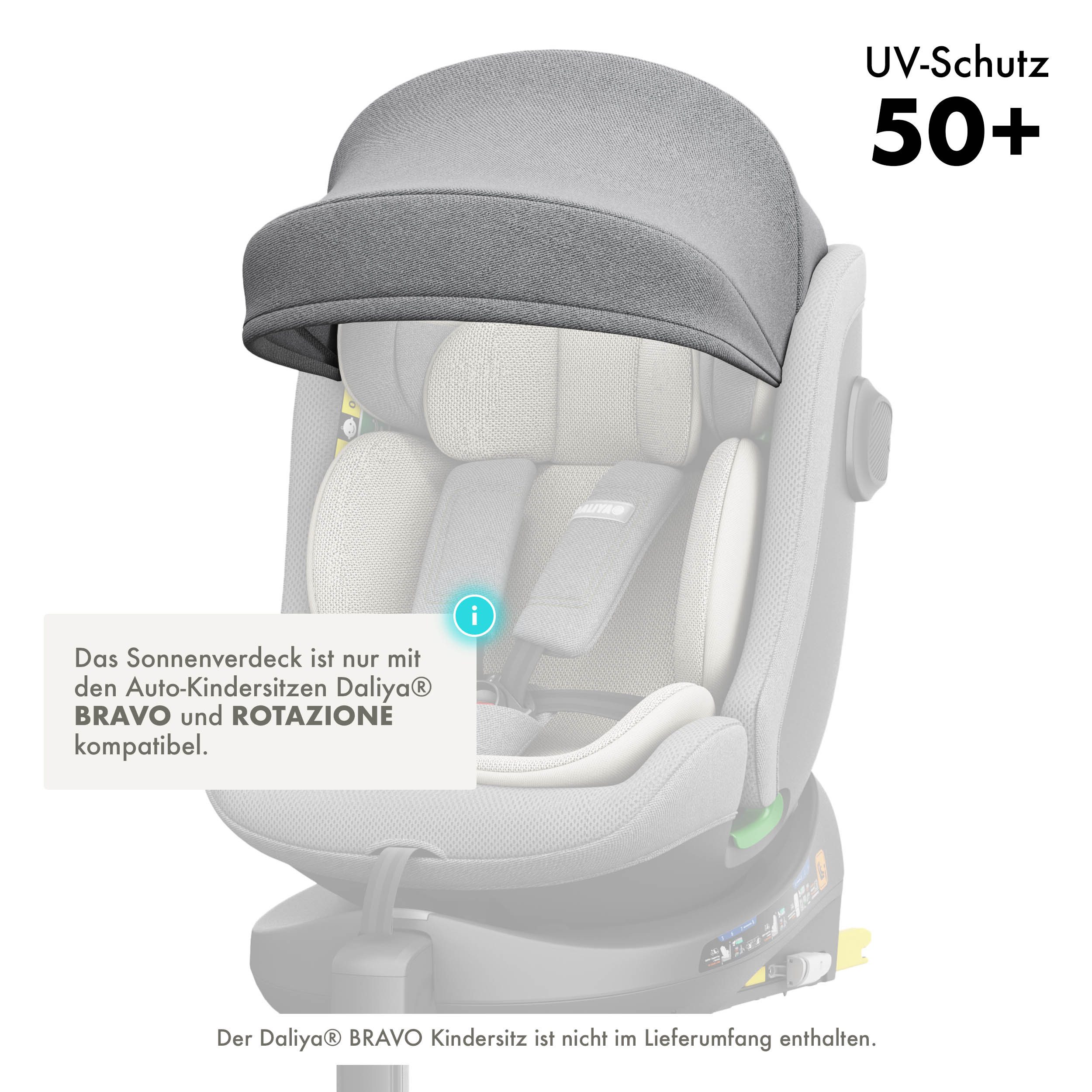 Daliya® Kindersitzbezug BRAVO Sonnenverdeck, Sonnenschutz für Kindersitze BRAVO und ROTAZIONE