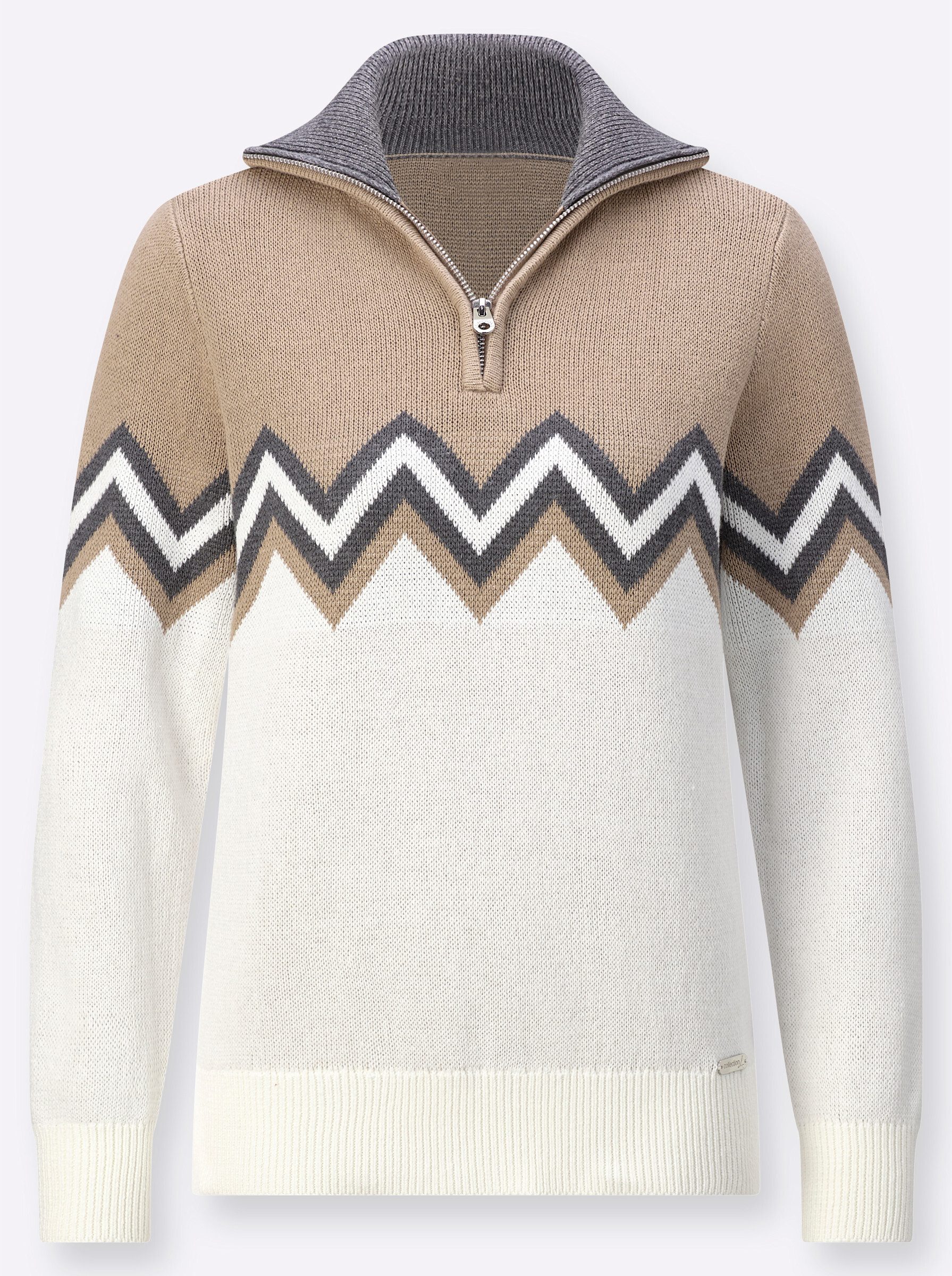 Witt Strickpullover Pullover Langarm Jacquard