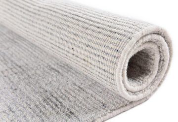 Teppich Tinnum Uni meliert, Sansibar, rechteckig, Höhe: 13 mm, meliert, 60% Wolle, handgearbeitet in aufwendiger Handloom-Technik
