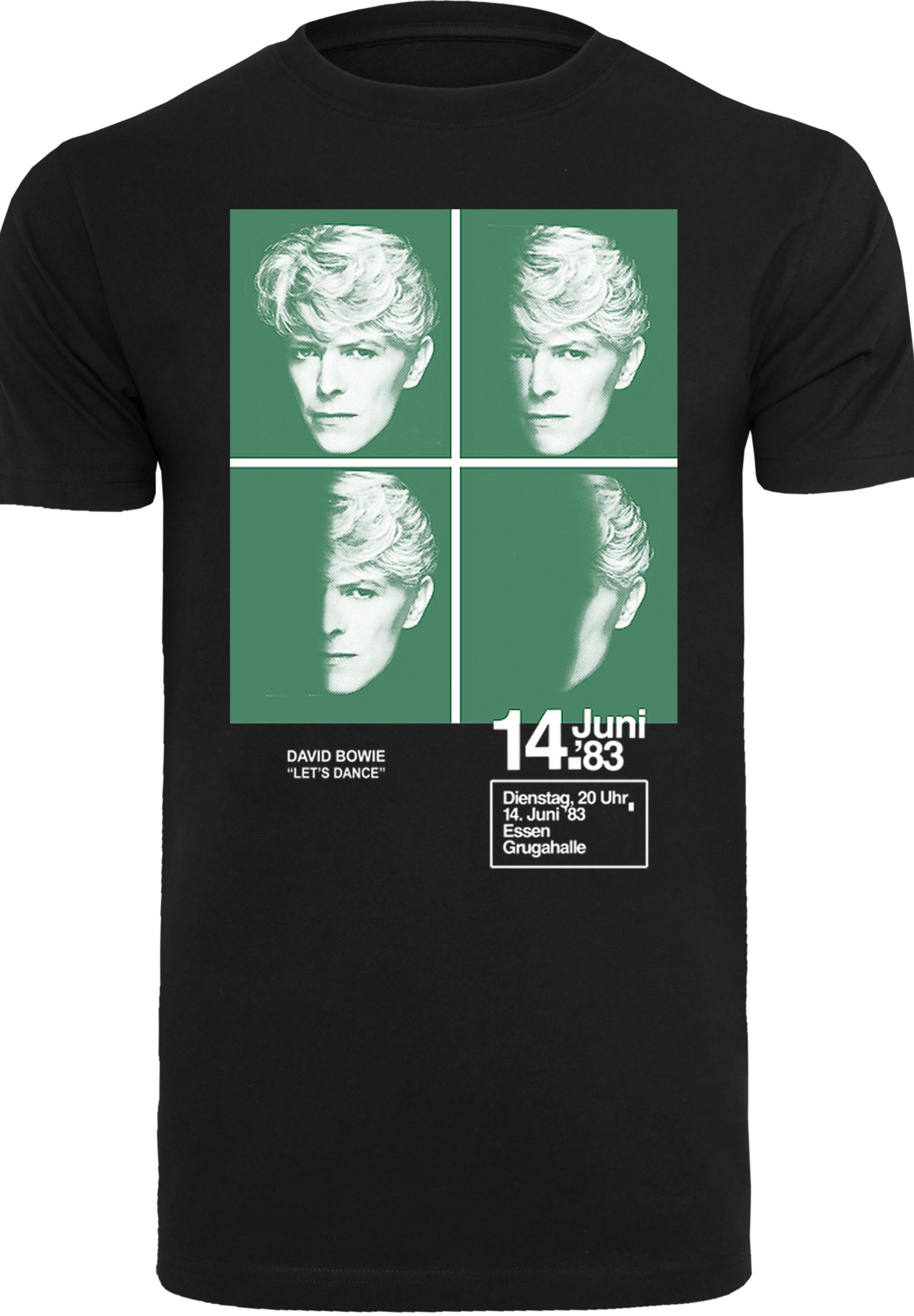 F4NT4STIC T-Shirt David Bowie 1983 Herren,Premium Merch,Regular-Fit,Basic,Bandshirt Concert Poster