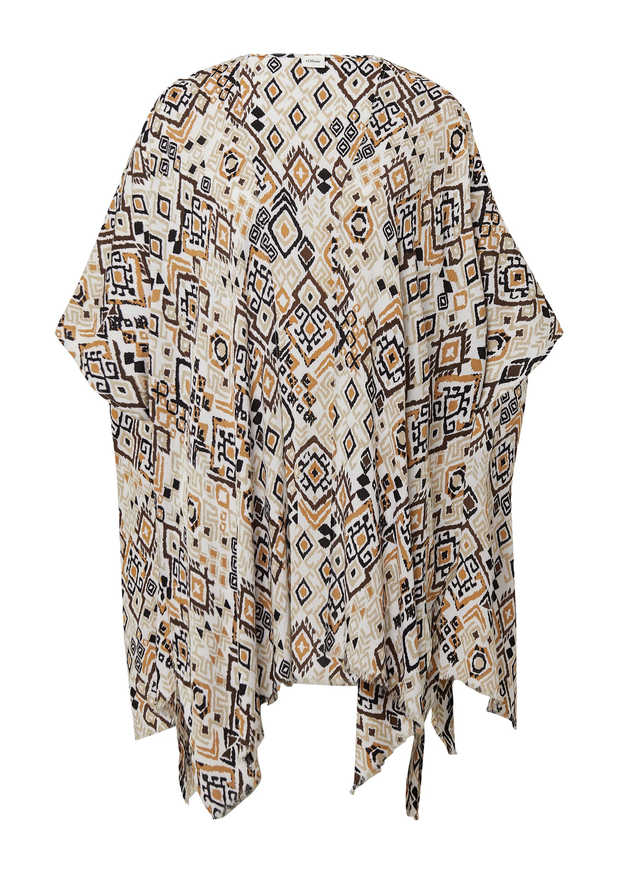s.Oliver Poncho Indoor-Poncho Poncho mit Artwork