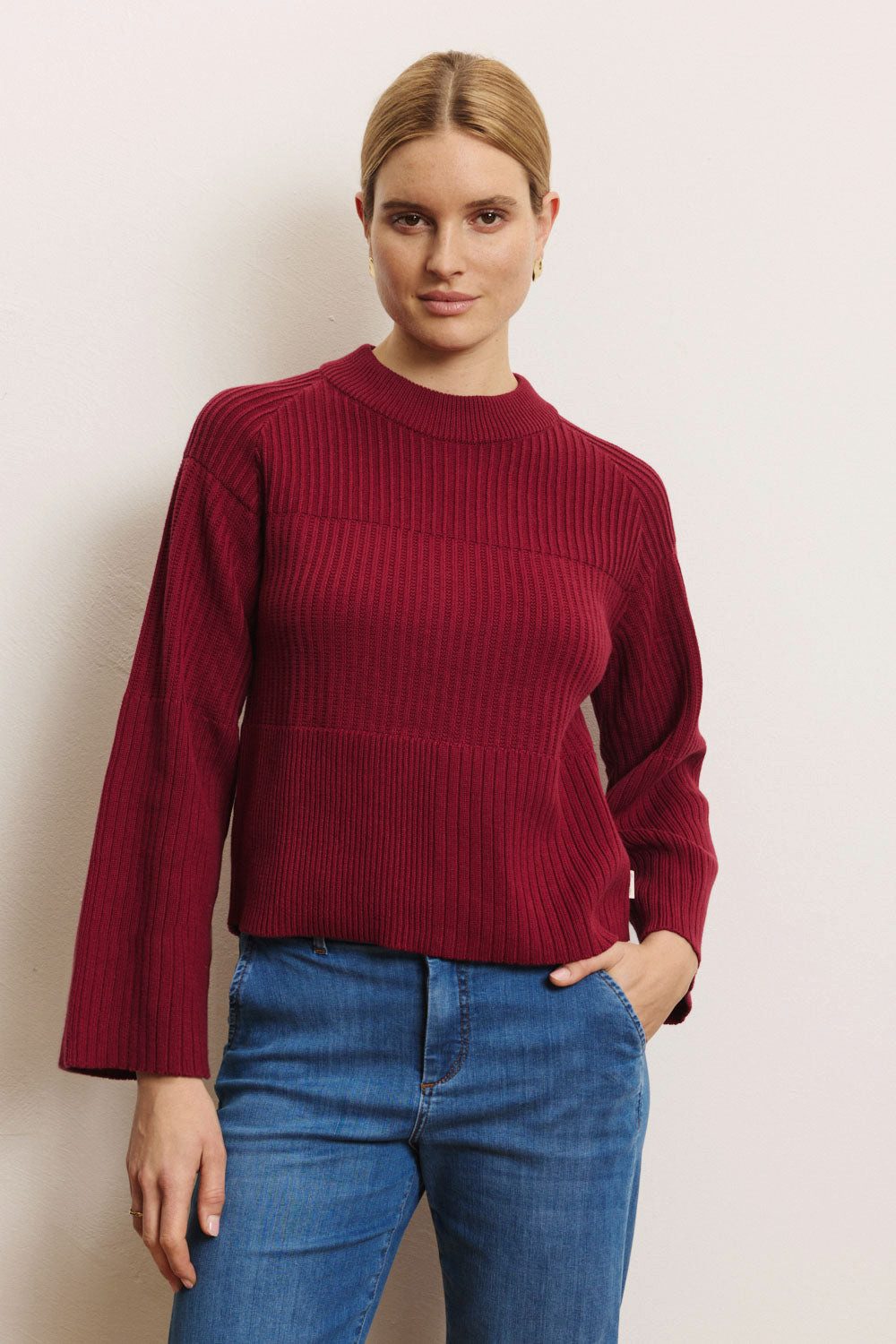 Tranquillo Strickpullover Strick-Pullover Sunnaa aus GOTS-Bio-Baumwolle GOTS-zertifizierte Bio-Baumwolle, weiter A-Linien-Schnitt