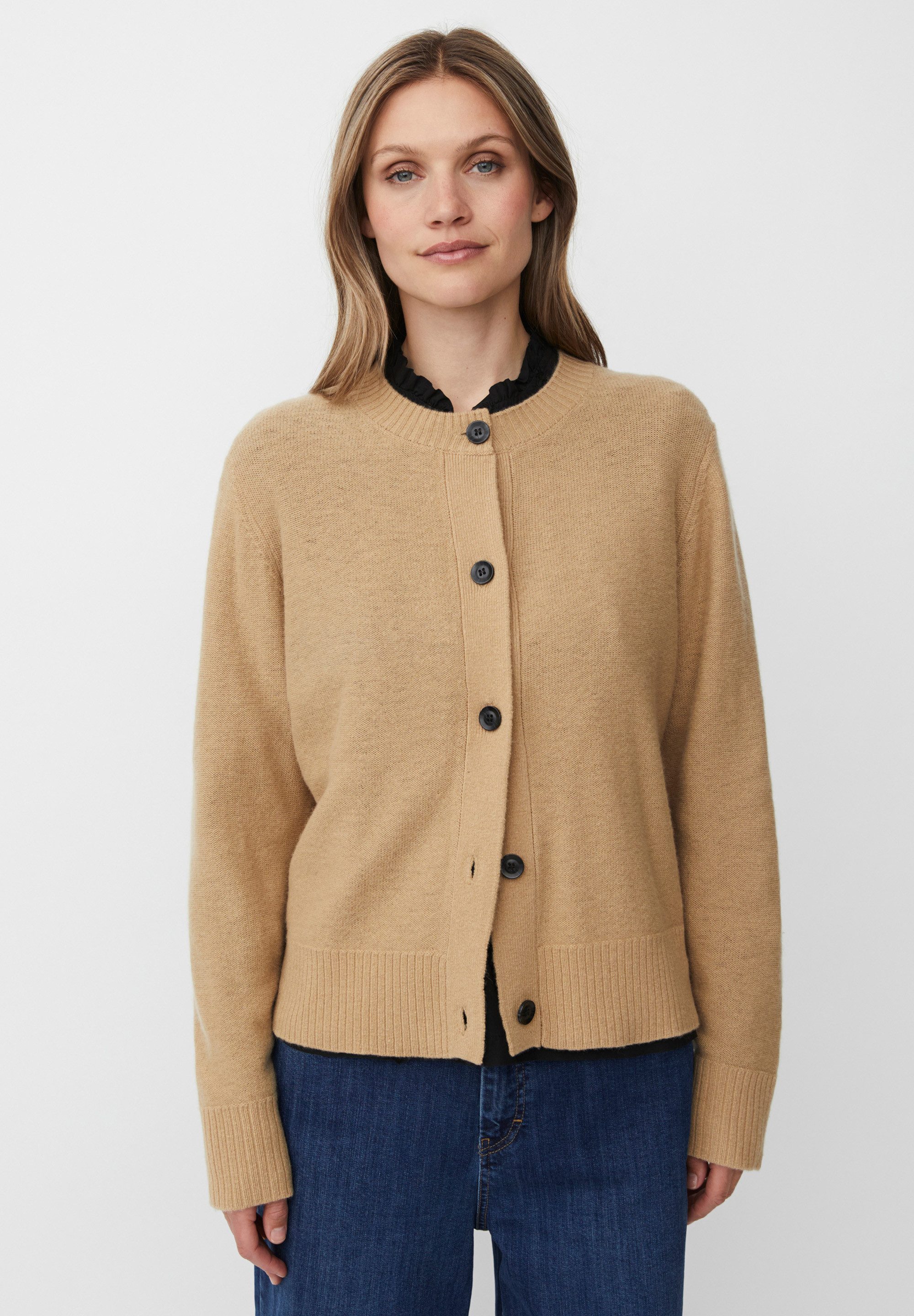 Masai Strickjacke MaLannea Schmale Ärmel, Wolle günstig online kaufen