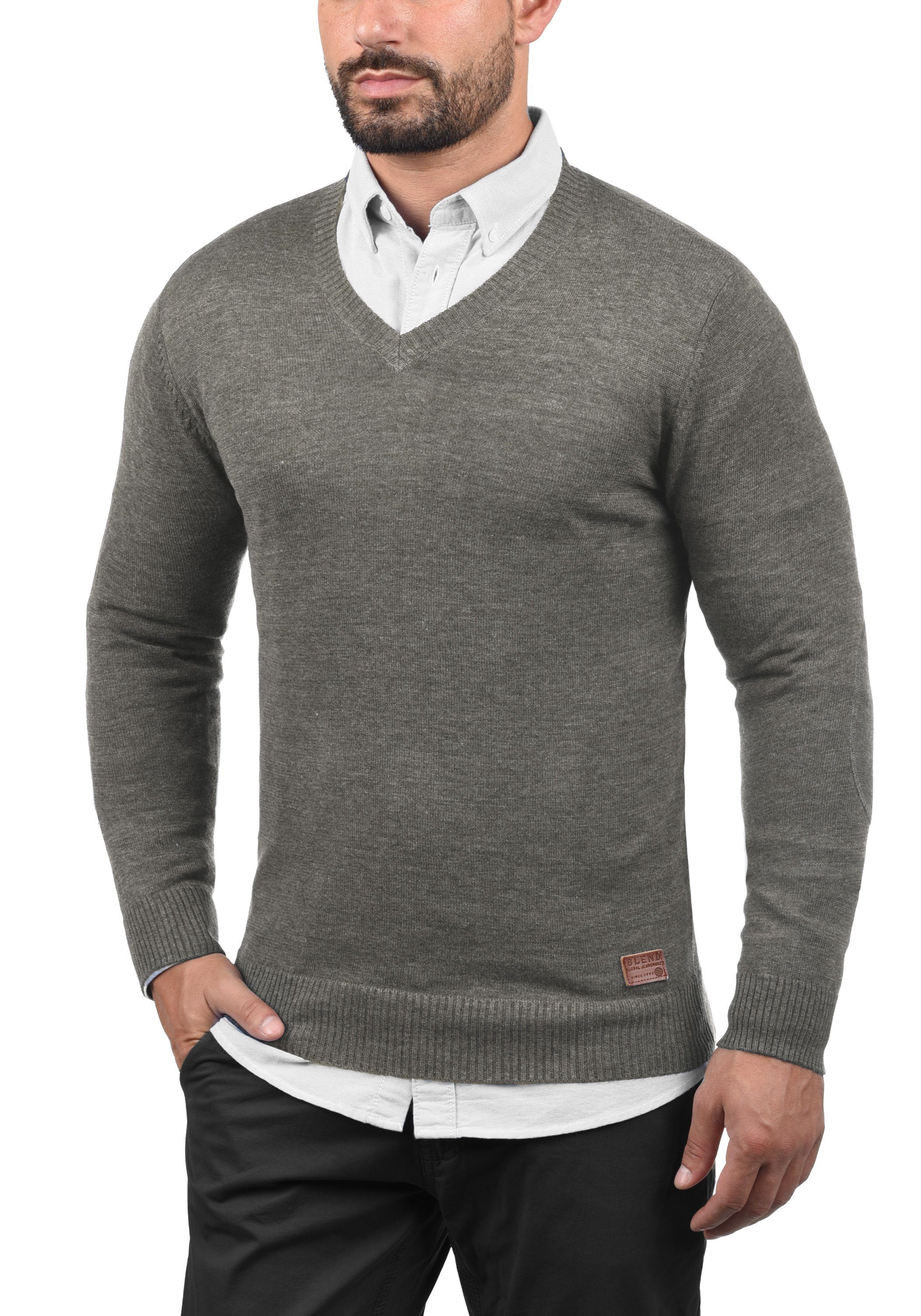 Blend Strickpullover BHLasse Feinstrickpullover mit aufgestickten Ellenboge günstig online kaufen