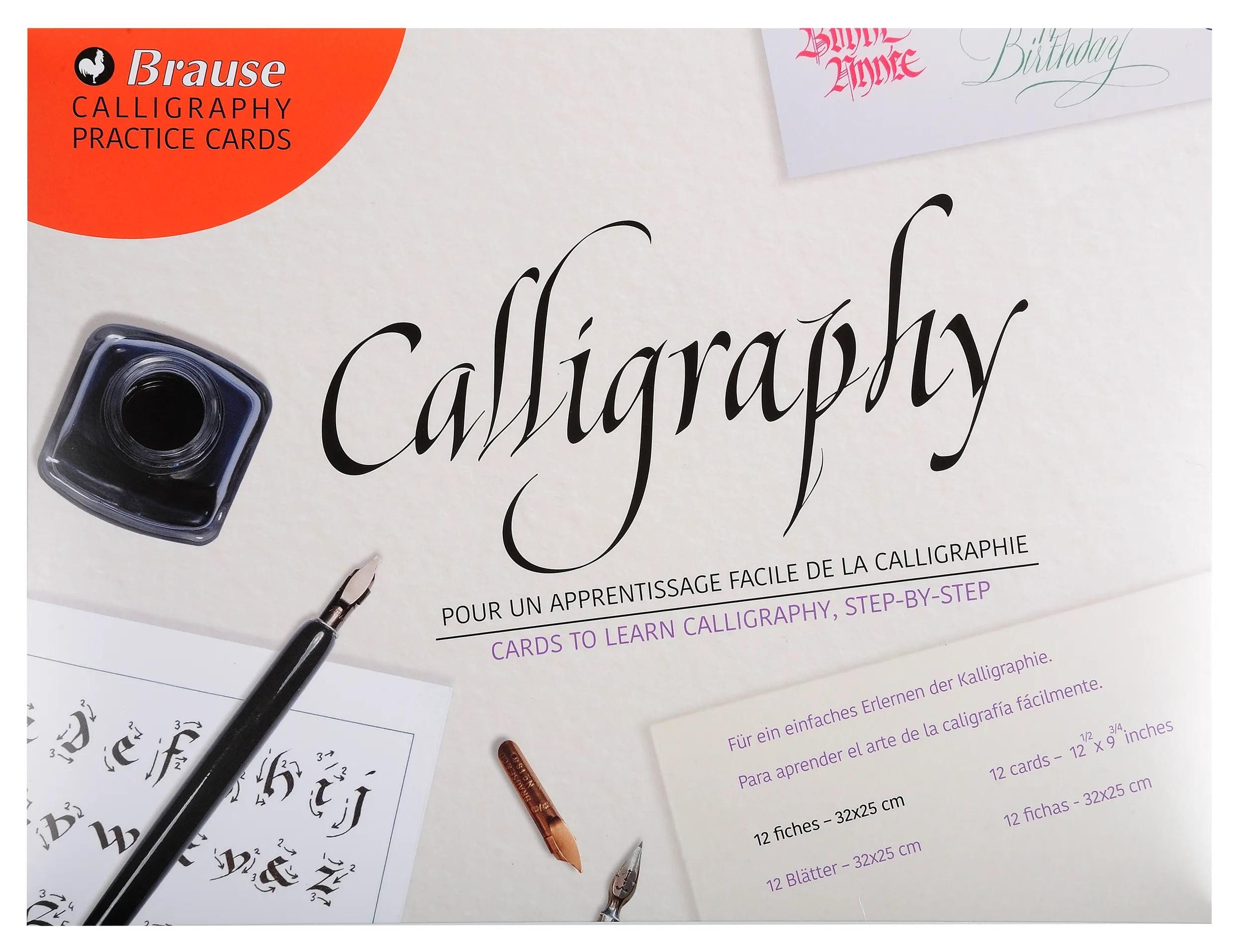 Brause Kalligraphie-Stift 3x Lernbogen für Kalligrafie 194B, BRAUSE