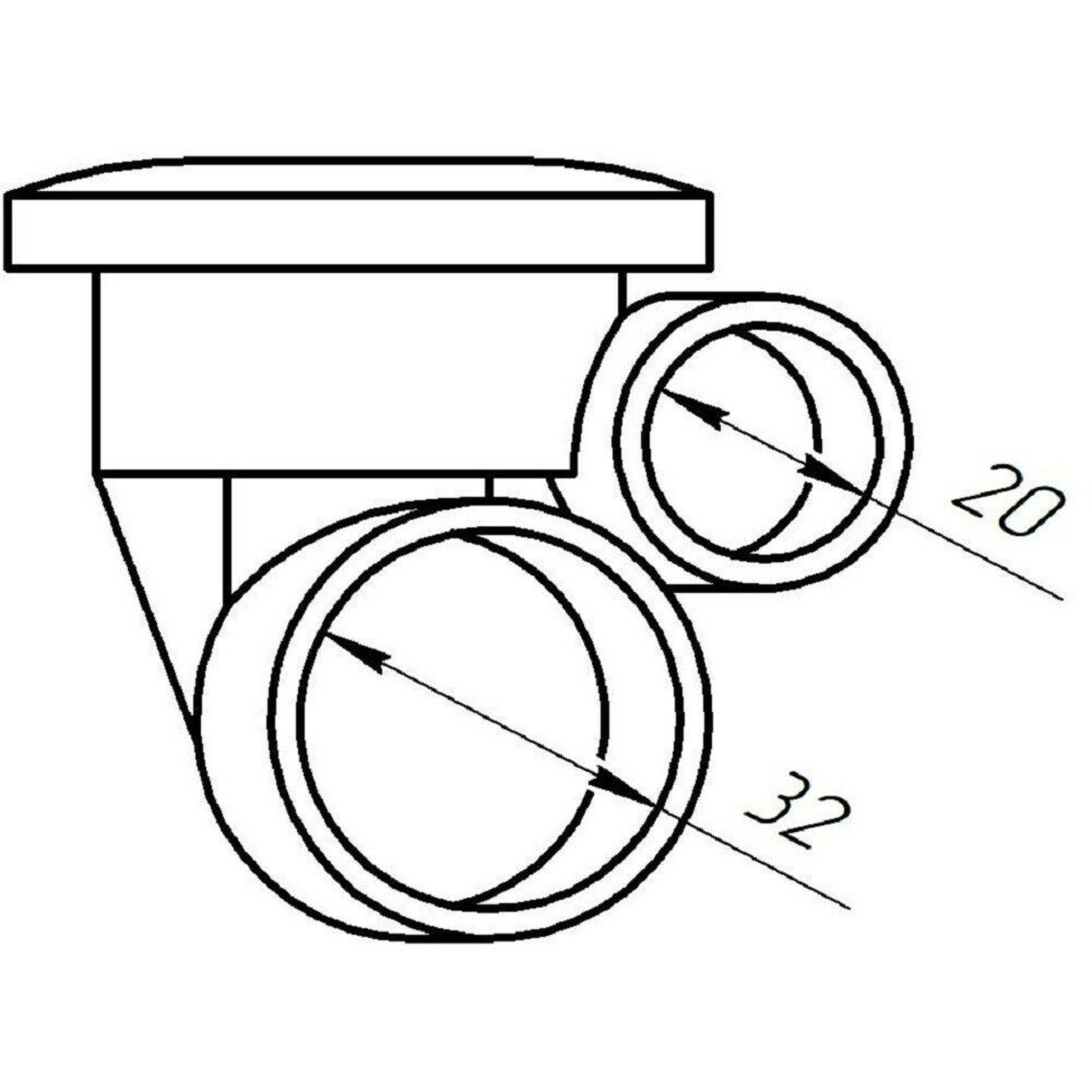 AQUADE Massagedüse Jet Wasserdüse 64 mm, 1-St., ABS verchromt für Jacuzzi