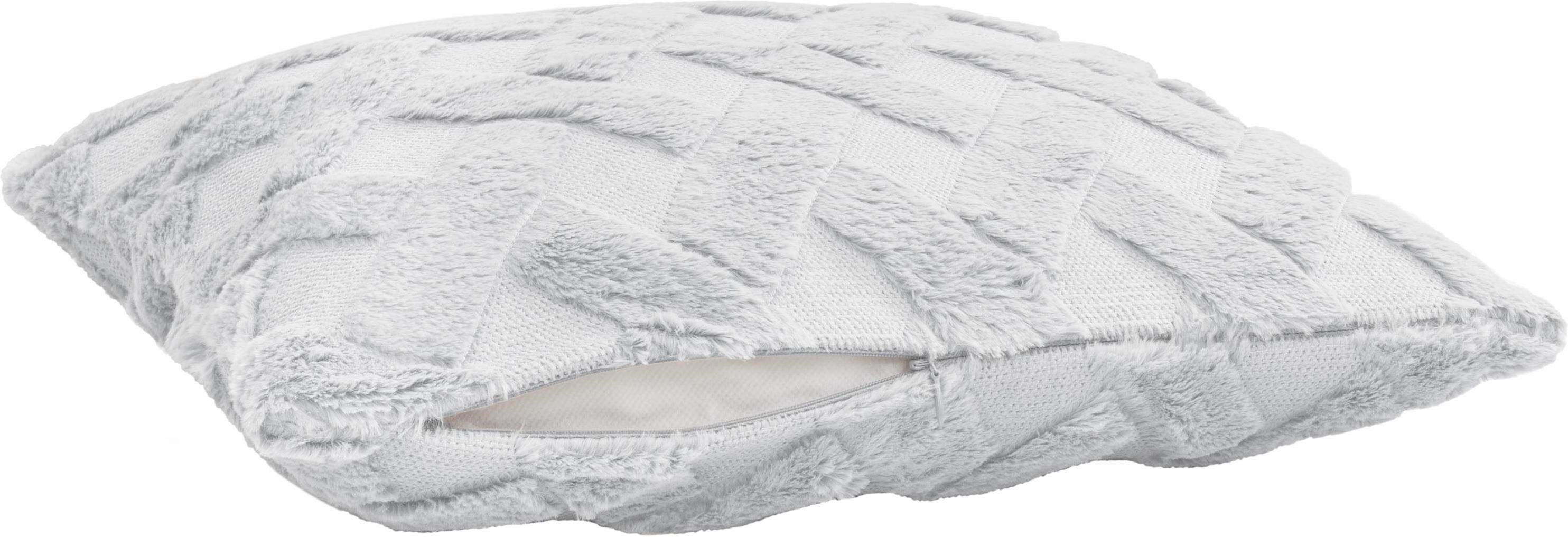 Aspero Dekokissen 4er Set Kissenbezüge Sofia, Plüsch Couchkissen 45 x 45 cm mit Cashmere Feeling – Bild 4 von 5
