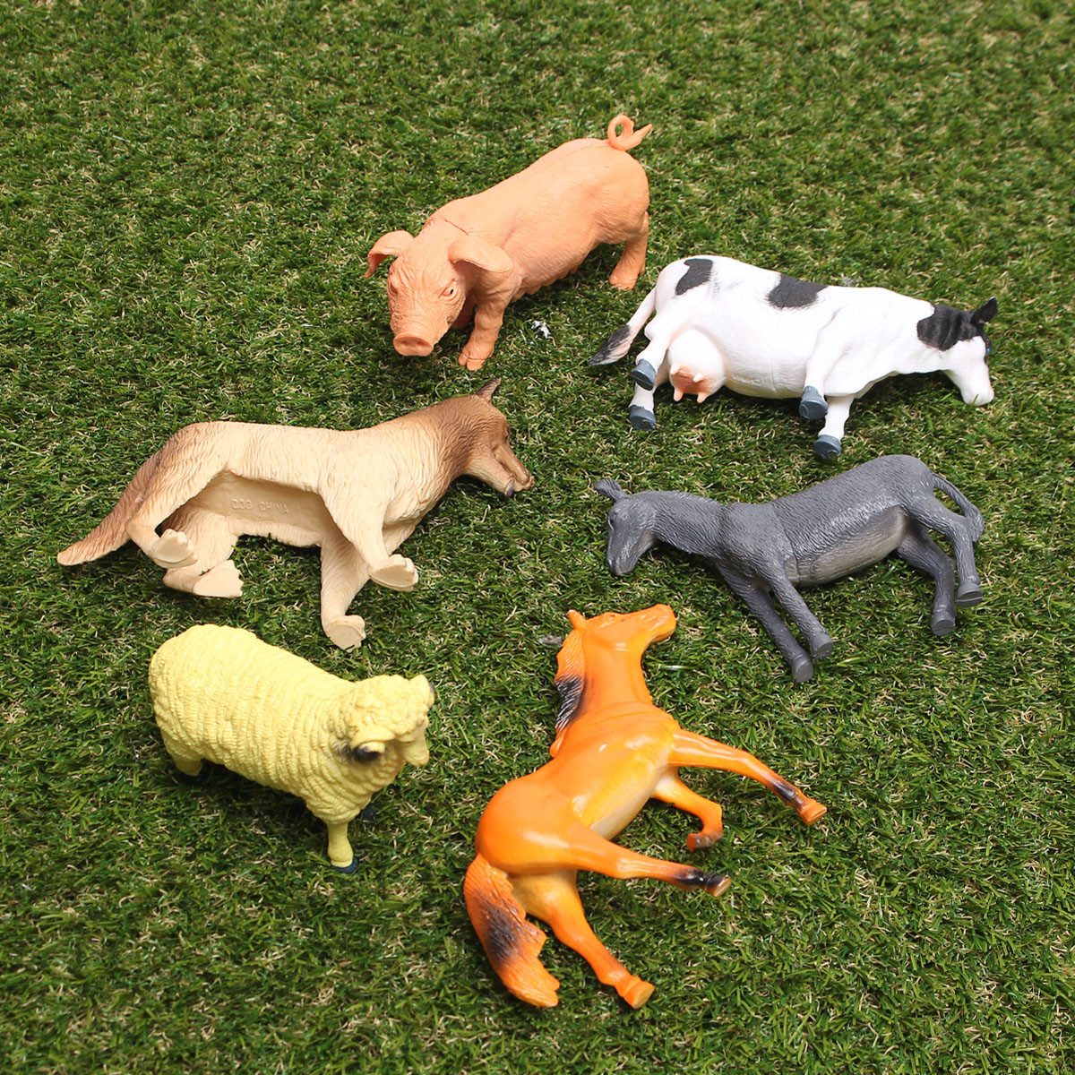 NASUM Spielzeug-Gartenset Tiermodelle Spielzeug – Spielerisches Lernen, (Spielset, 6-tlg., Garten- & Tiermodelle für Rollenspiele), und Abenteuer für Kinder ideal für Lern- und Rollenspiele.