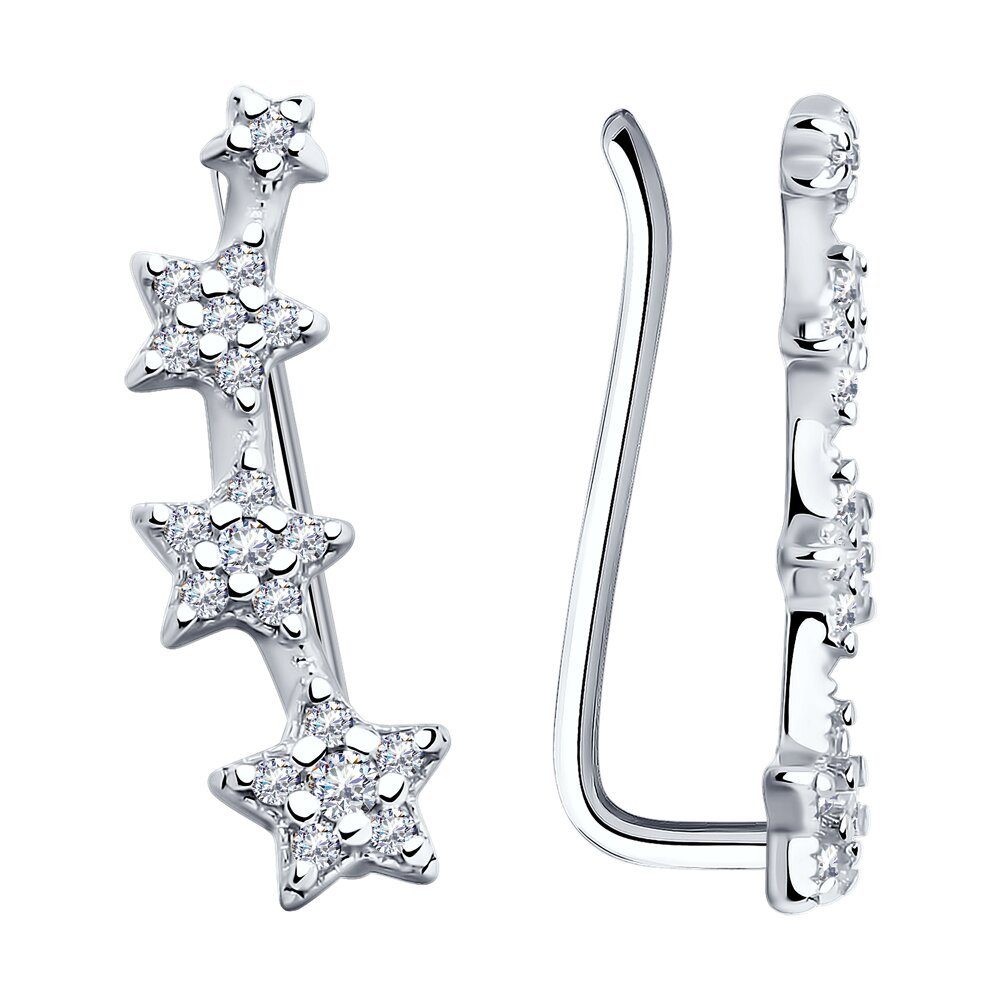 Secretforyou Ohrstecker-Set Ohrstecker Ohrringe 925 Silber Zirkonia Steine Echtschmuck