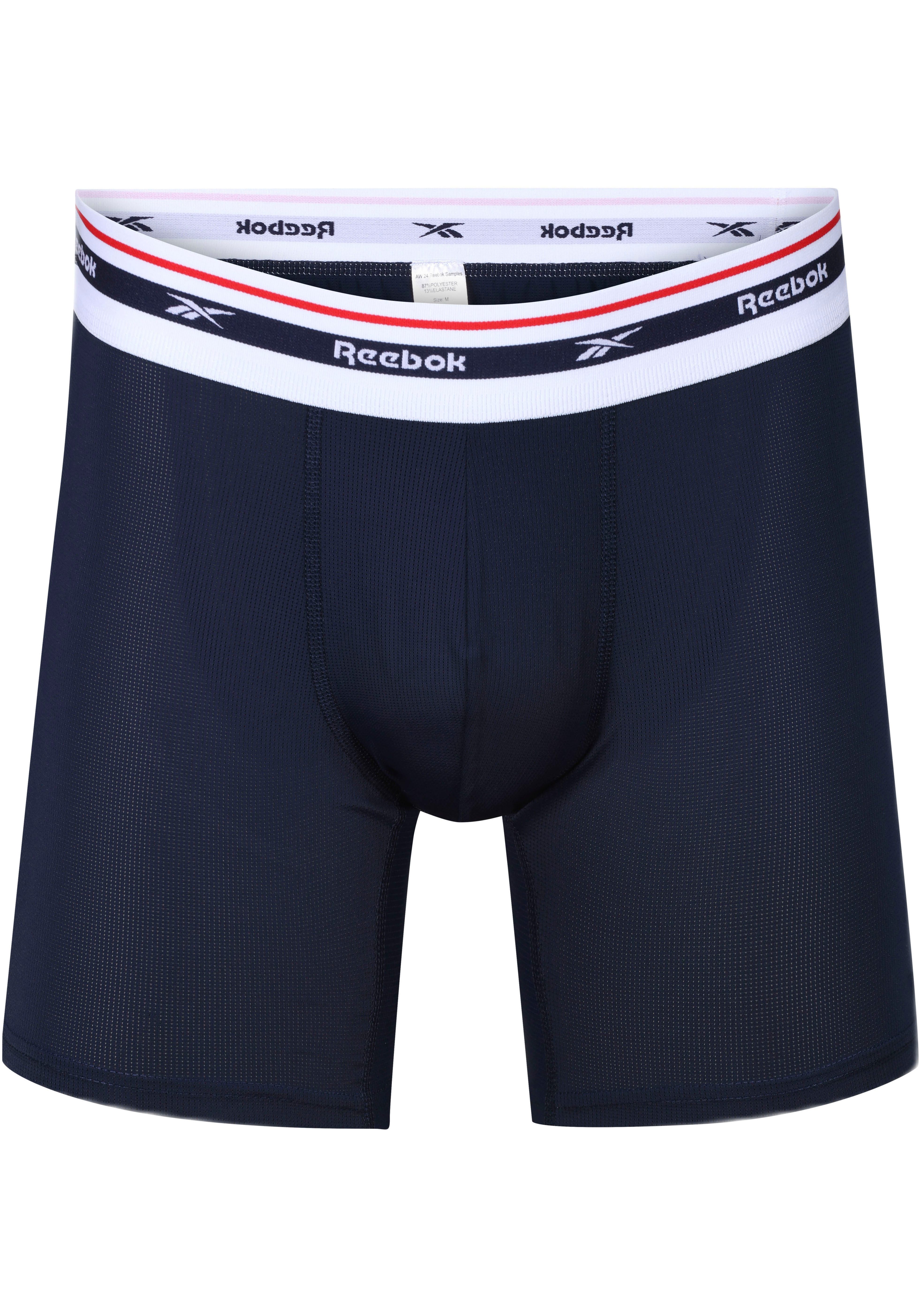 Reebok Boxer FINLO (3er Pack) basic, bequem, weich, mit Logo, breiter Bund