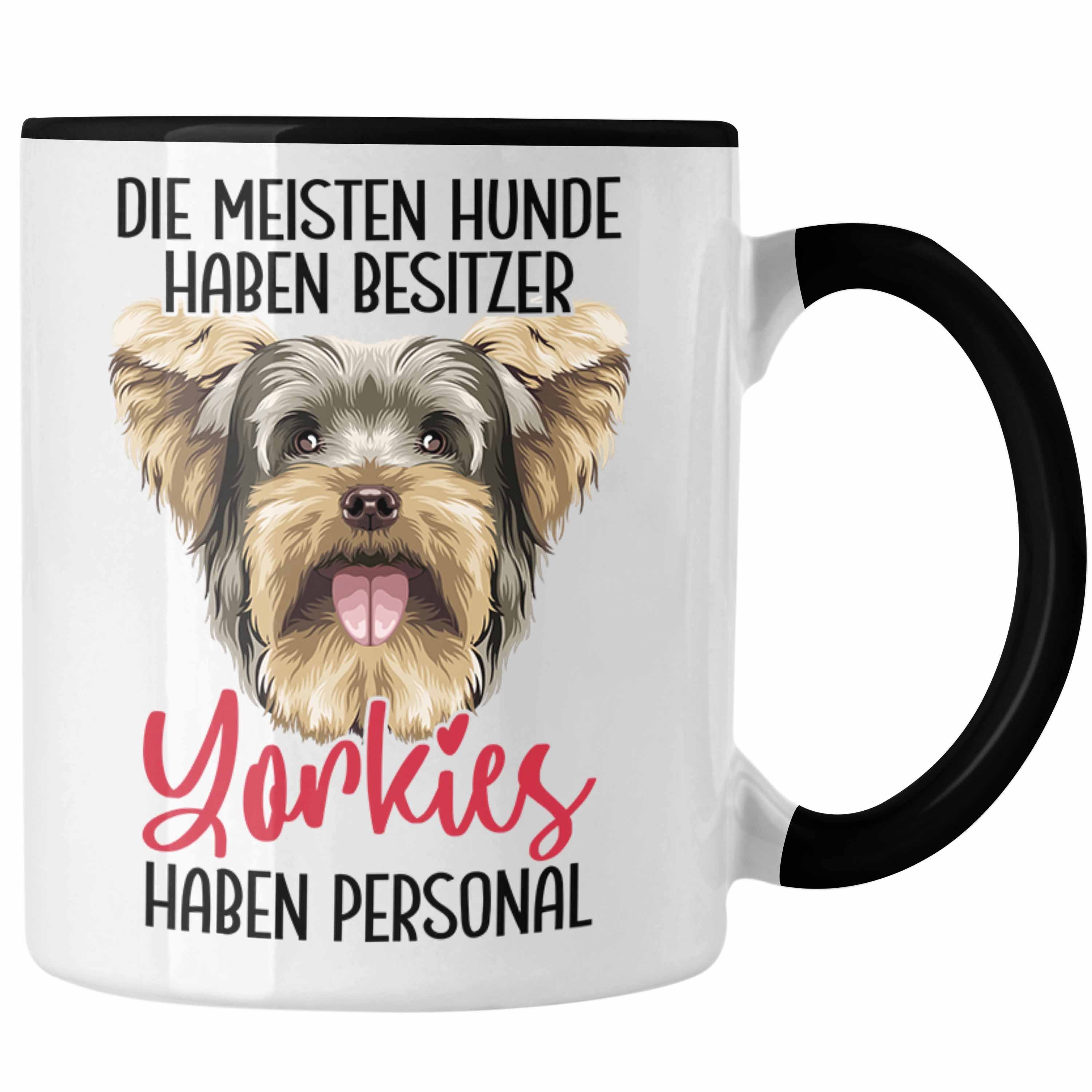 Trendation Tasse Yorkie-Besitzer Geschenk Tasse Hund Kaffee-Becher Yorkie Liebhaber Ges Schwarz