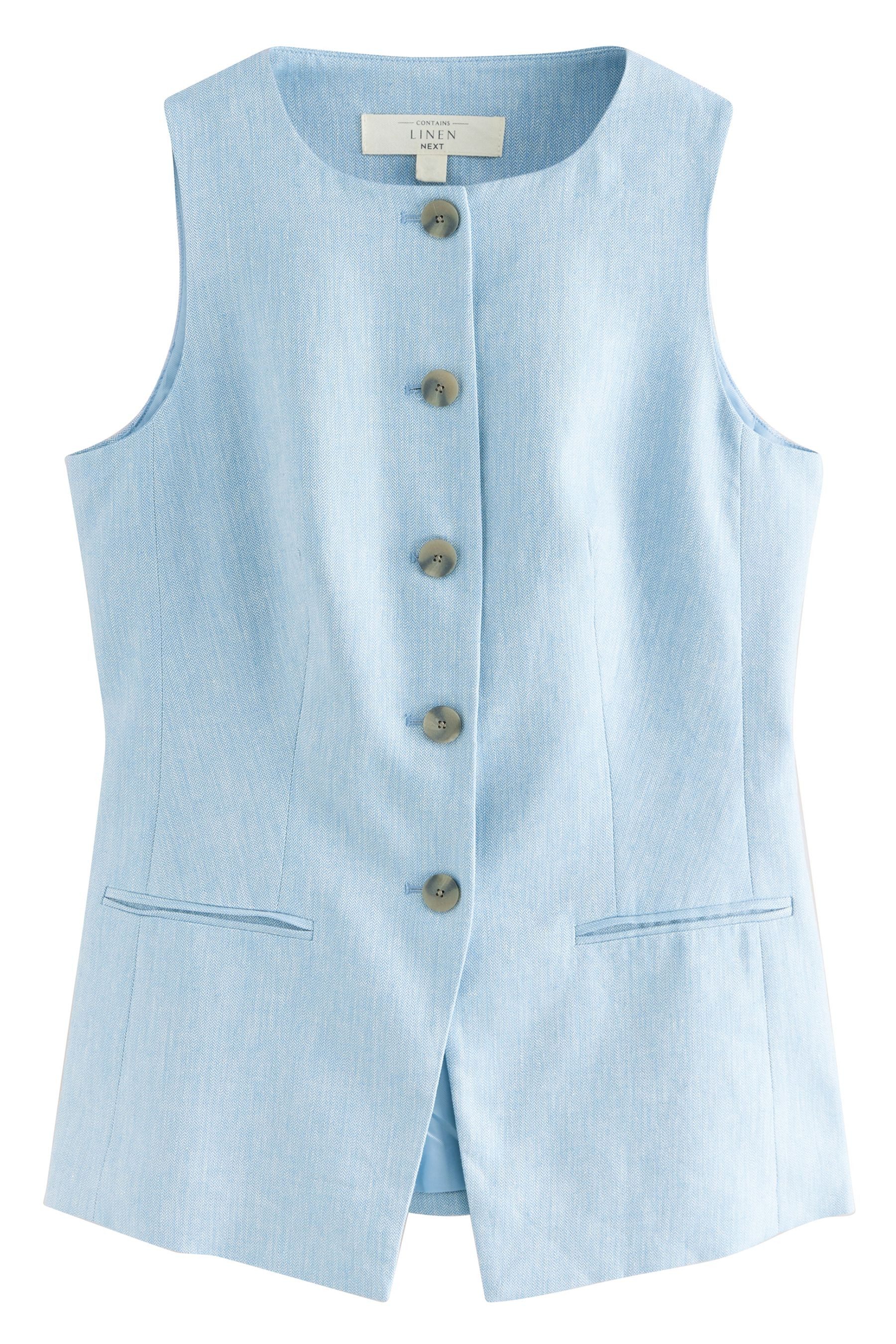 Anzugweste Chambray-Weste mit Struktur