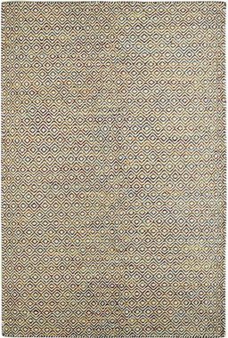 Wollteppich My Jaipur 334, Obsession, rechteckig, Höhe: 14 mm, Handweb Teppich, Rauten Muster, reine Wolle, handgewebt