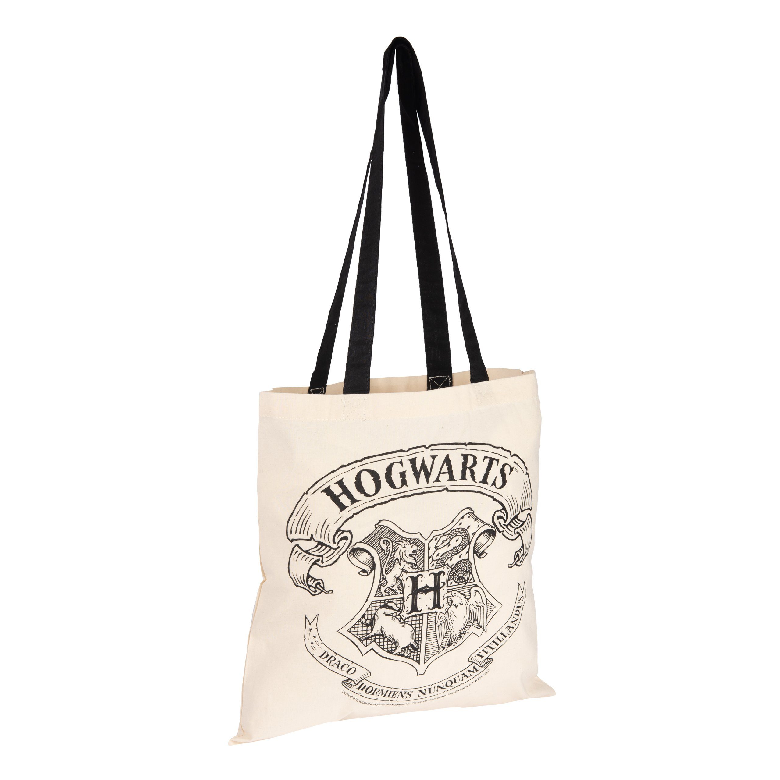 Harry Tragetasche Henkeln mit Stoffbeutel Wappen – Labels® Hogwarts Beige langen Potter United