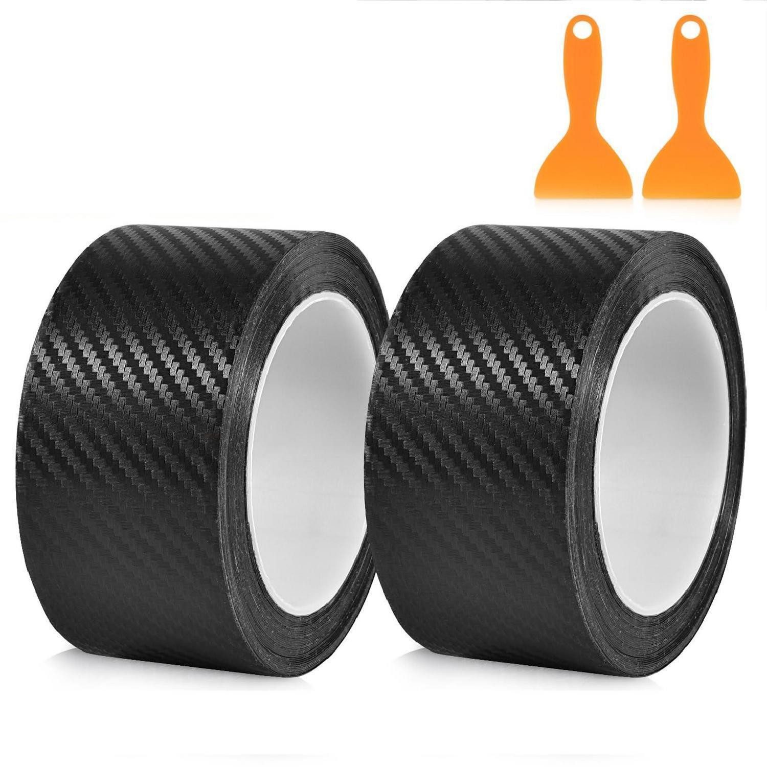 LuxusKollektion Lackschutzfolie Carbonfolie Auto selbstklebend Einstiegsleiste 5cm matt Schwarz 5M